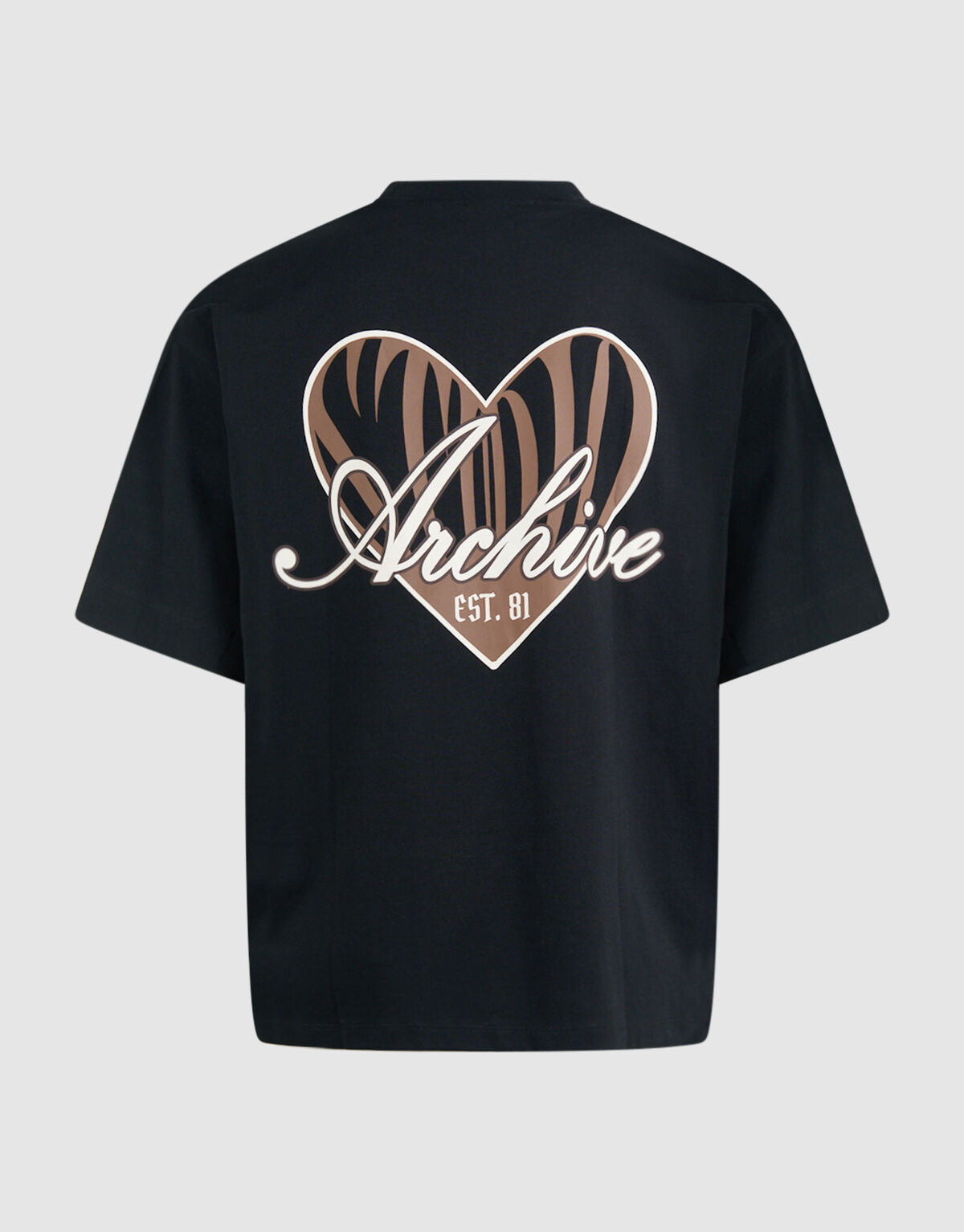 T-Shirt mit Herz-Motiv auf der Rückseite, Schwarz SHOEBY WOMEN