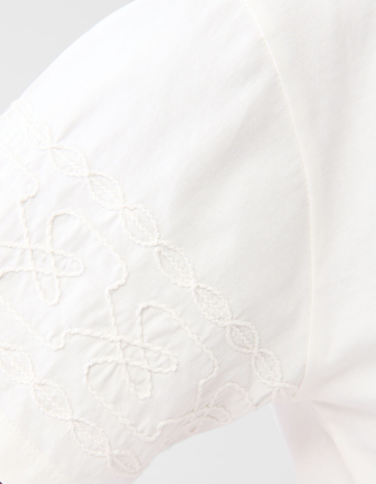 Cord-Stickerei T-Shirt Off White SHOEBY WOMEN