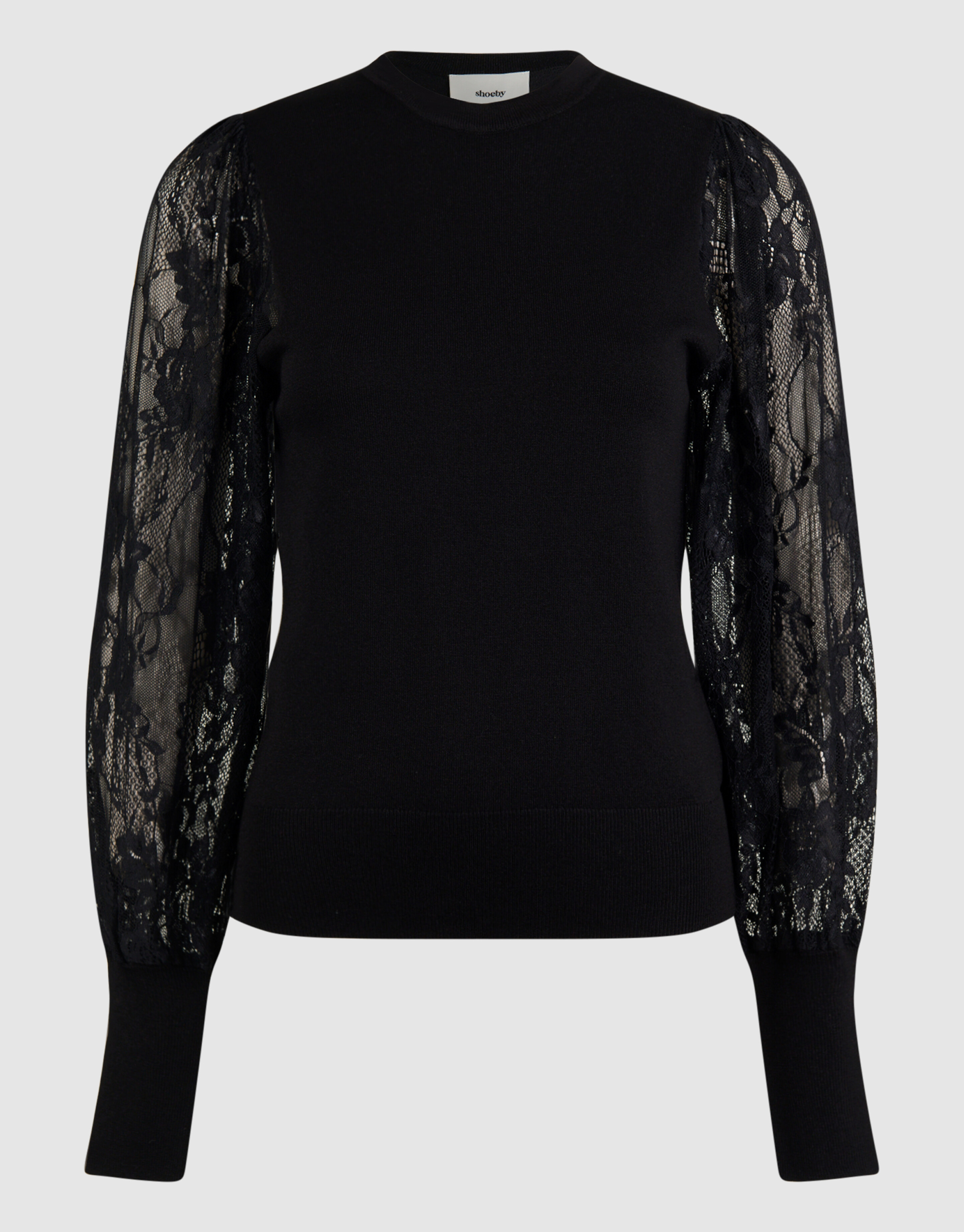 Spitzenstrickpullover Schwarz SHOEBY WOMEN