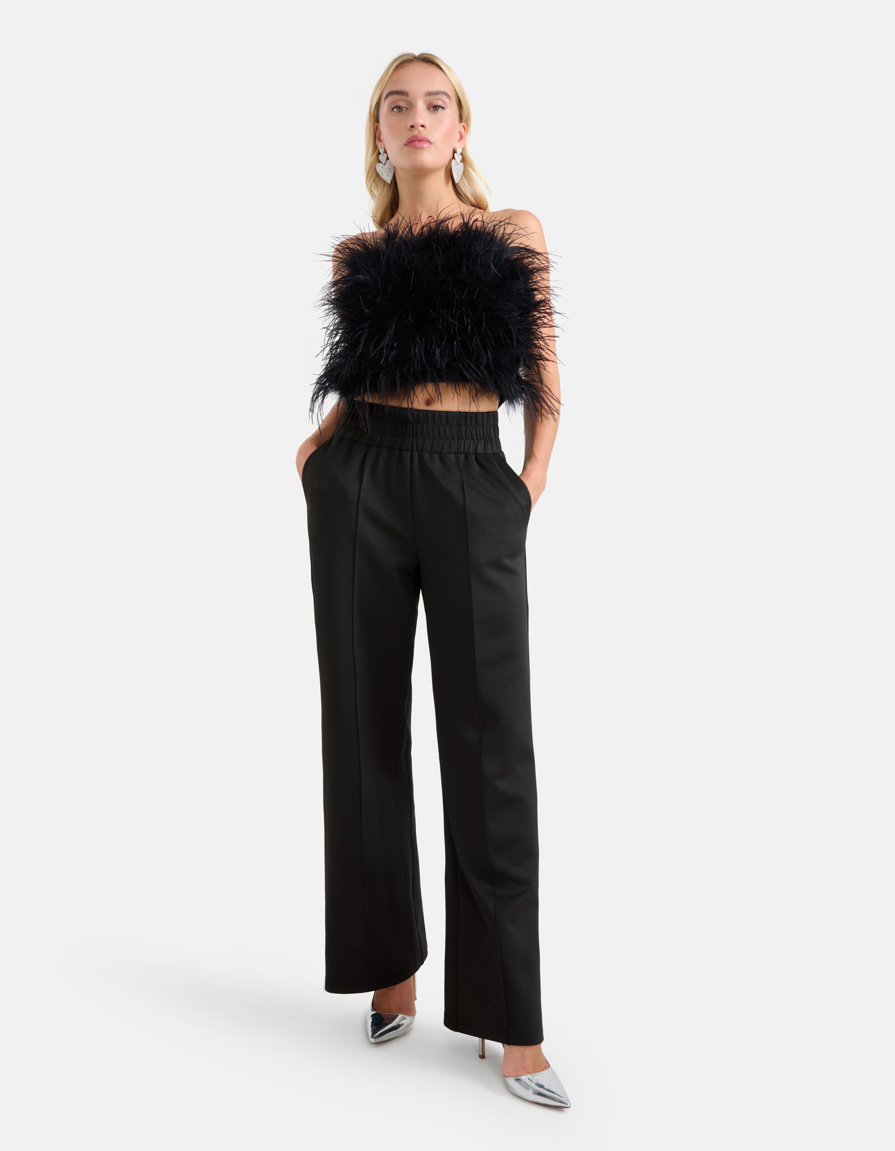 Hose mit weitem Bein Schwarz von Monica SHOEBY WOMEN