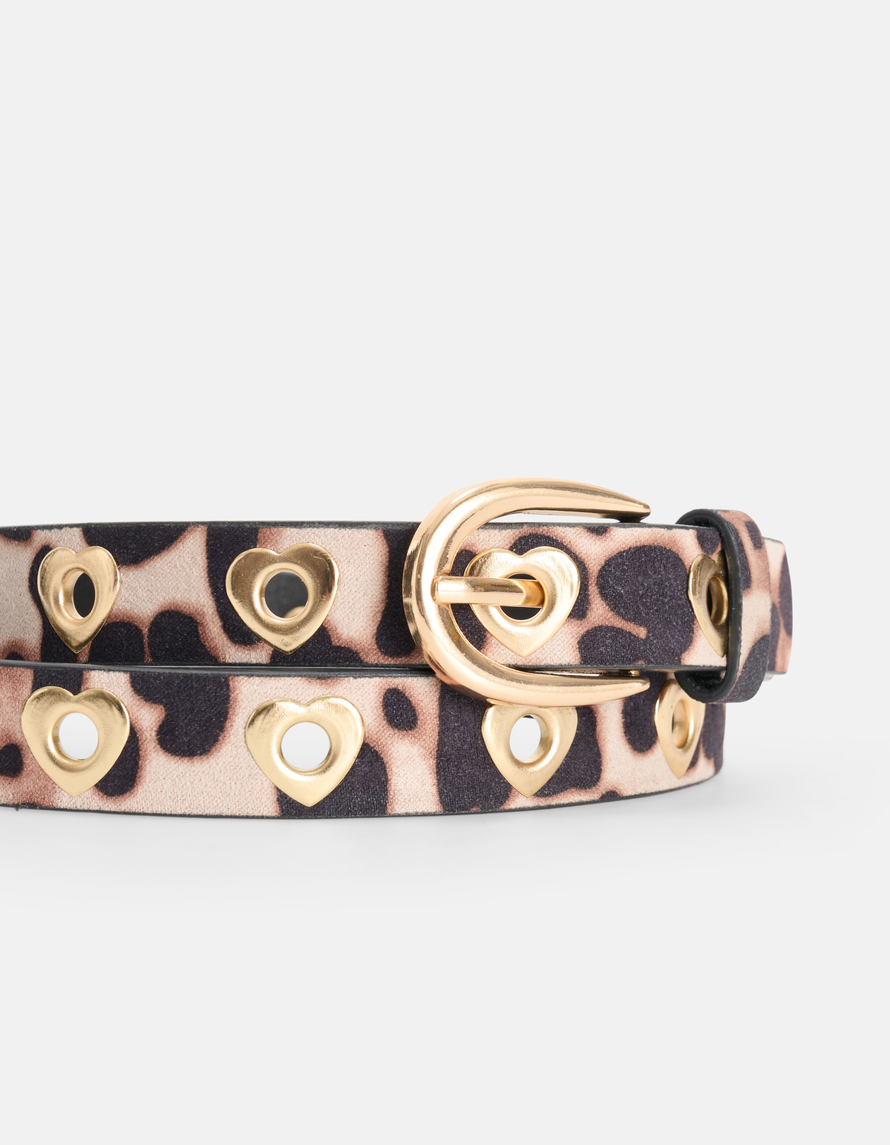 Leopard Heart Gürtel Hellbraun SHOEBY ACCESSOIRES