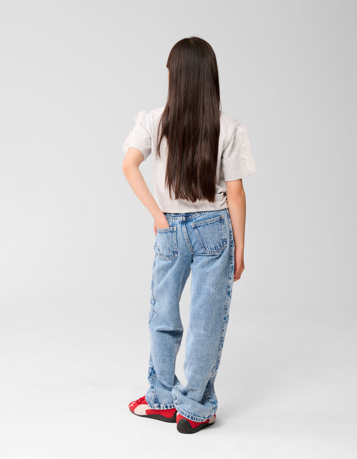 Herz Jeans mit weitem Bein Blau SHOEBY GIRLS