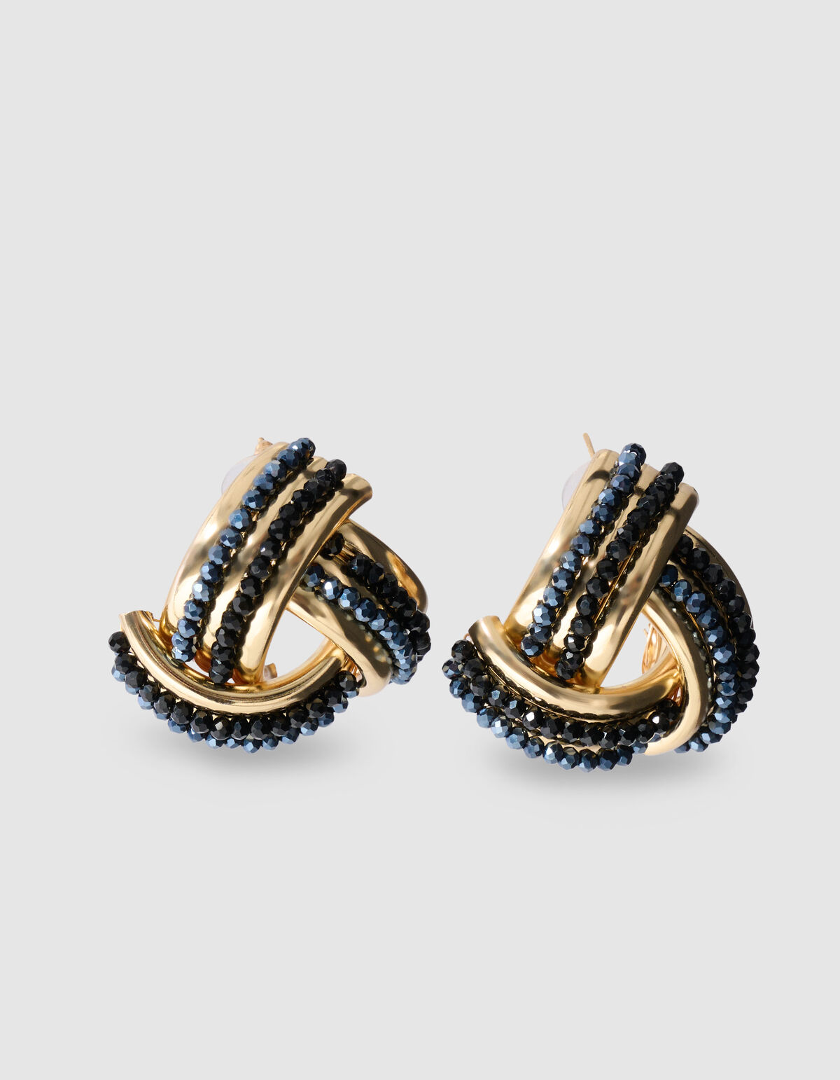 Dreieckige Perlenohrringe Gold SHOEBY ACCESSOIRES