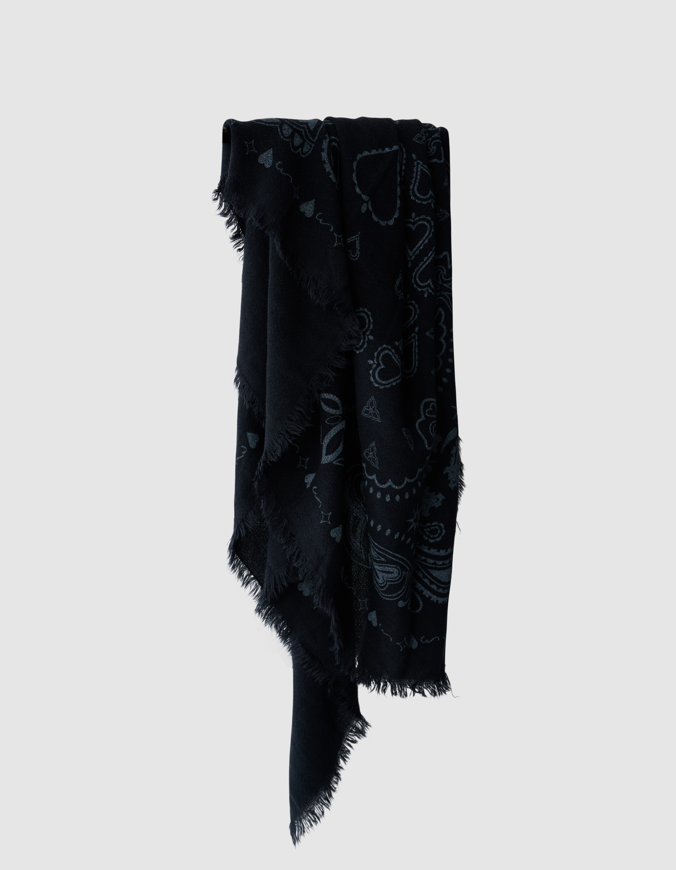 Quadratischer Schal mit Paisleymuster in Schwarz SHOEBY ACCESSOIRES