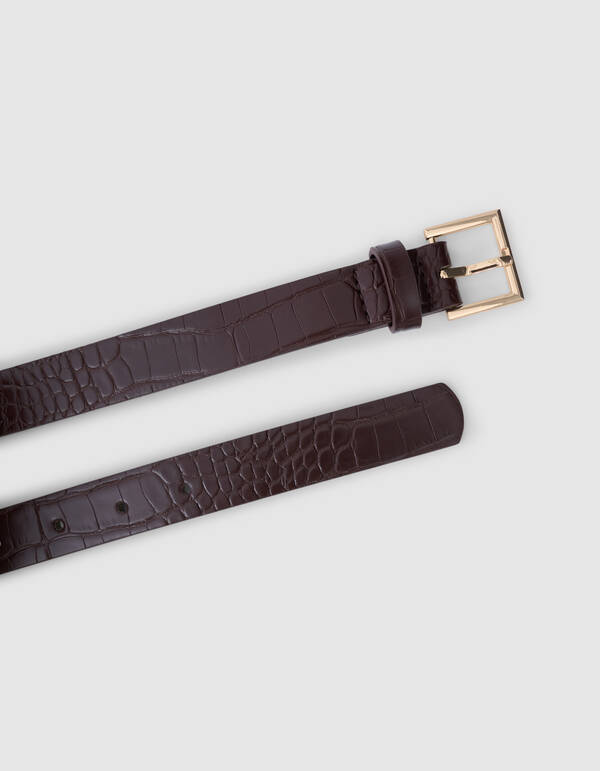 Krokogürtel Braun SHOEBY ACCESSOIRES