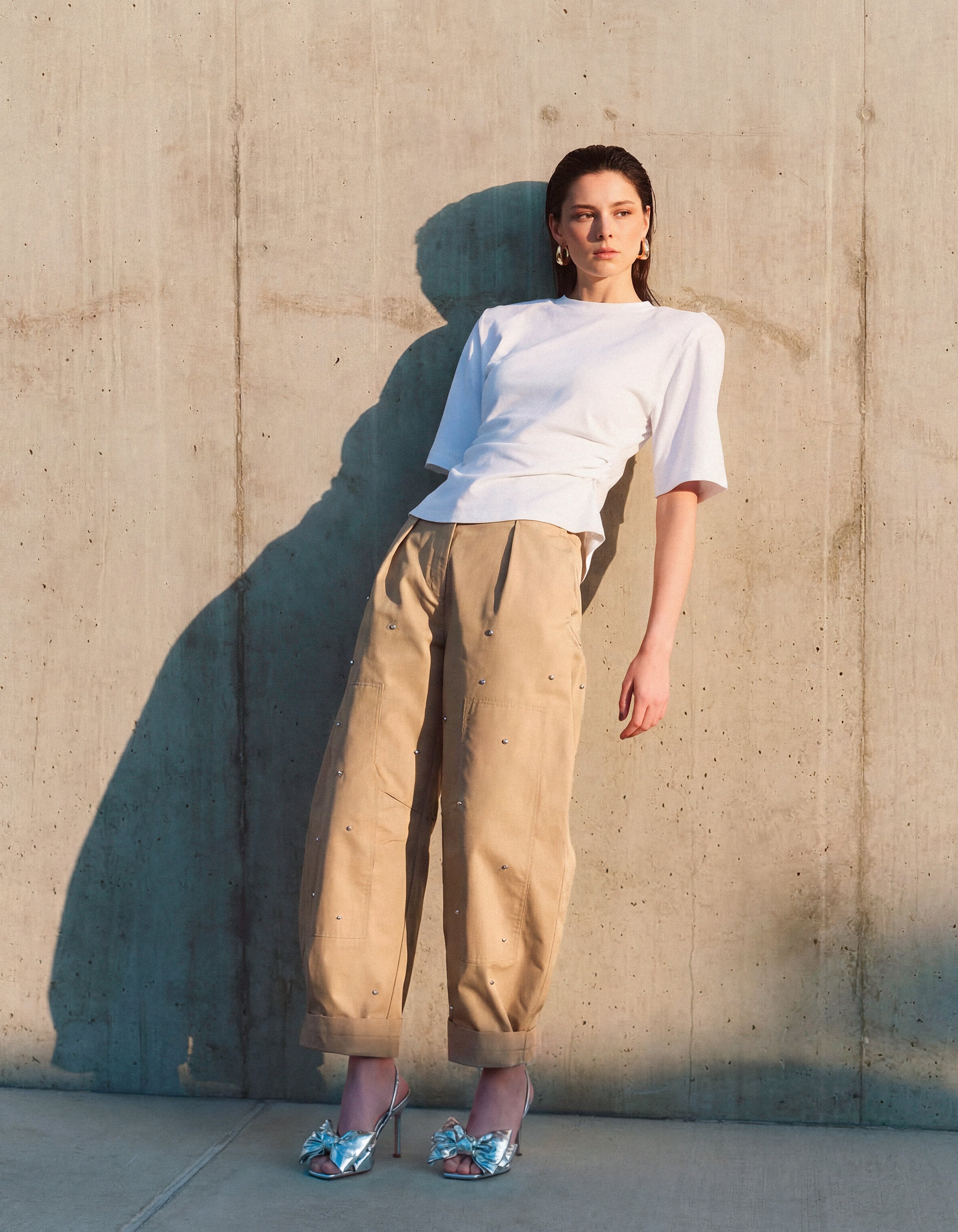 Studs Balloon Fit Hose Sand SHOEBY WOMEN