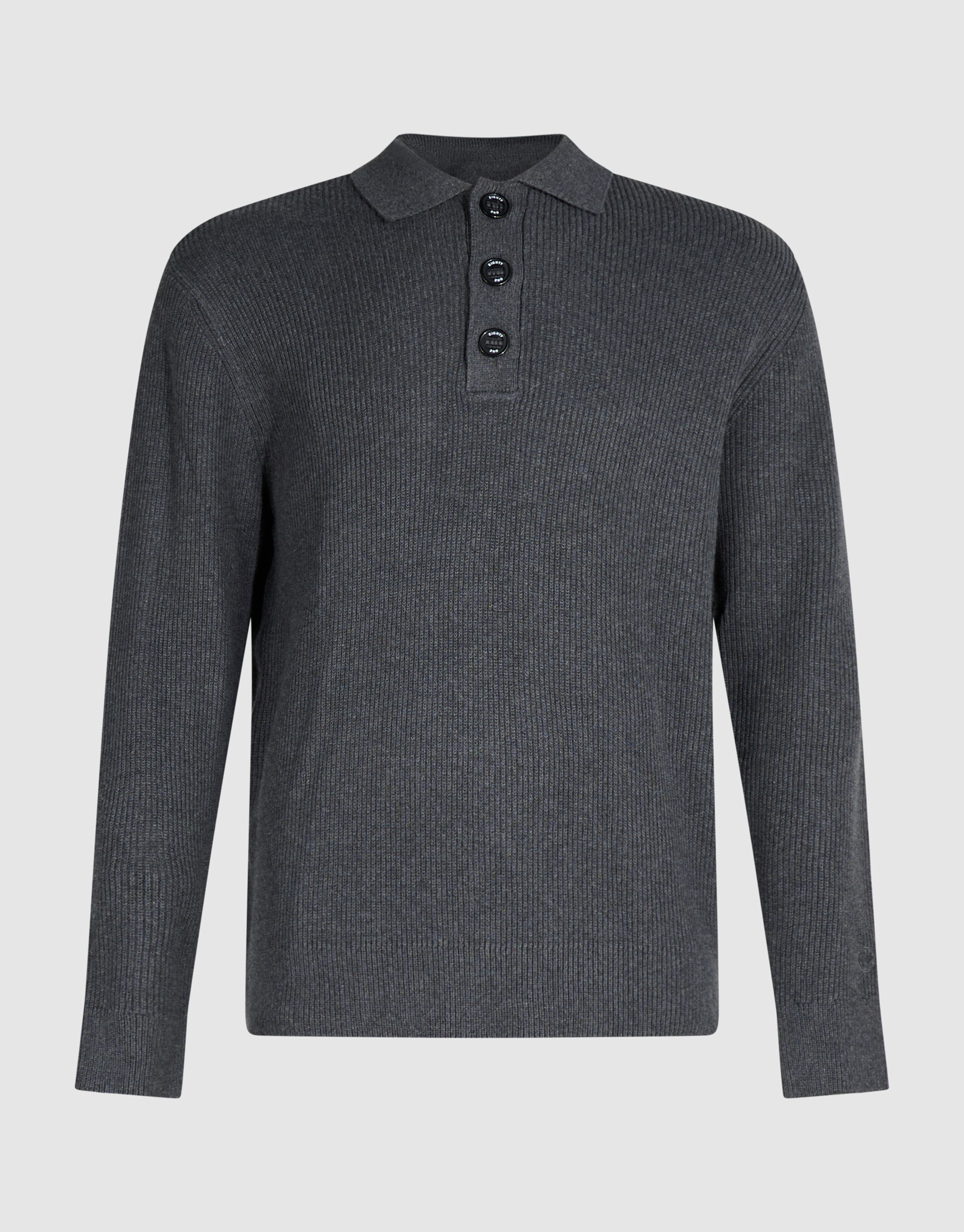 Heavy Strickpolo Grau SHOEBY MEN