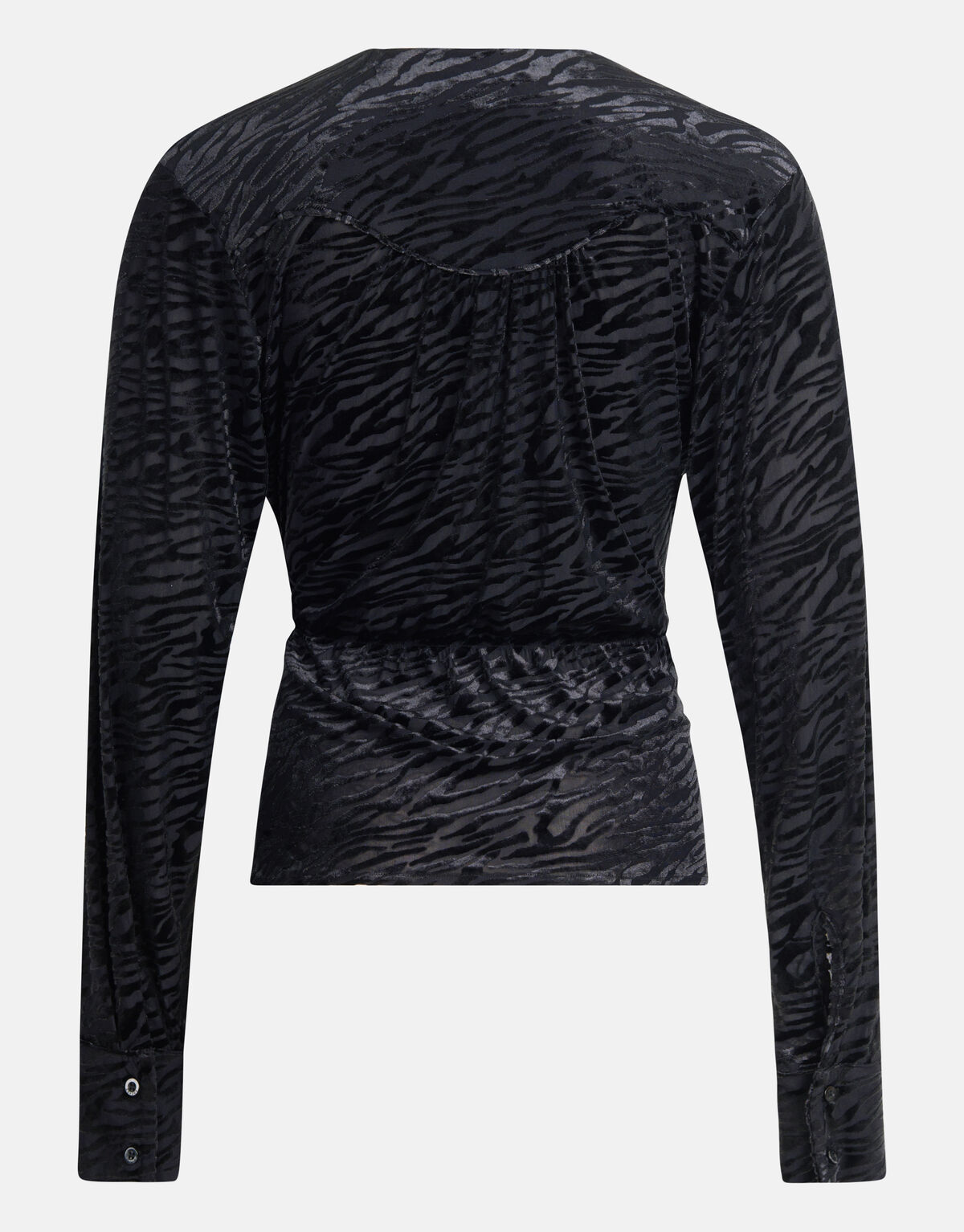 Wickeltop mit Zebradruck Schwarz SHOEBY WOMEN