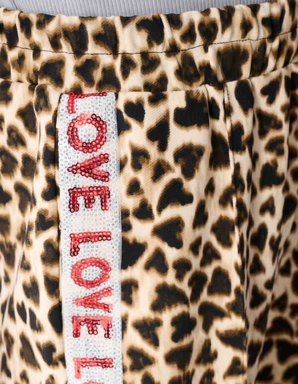 Leopard Heart Hose Hellbraun SHOEBY GIRLS