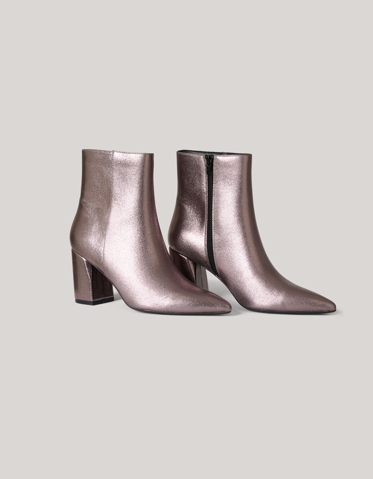 Metallic-Stiefeletten Silber SHOEBY SHOES