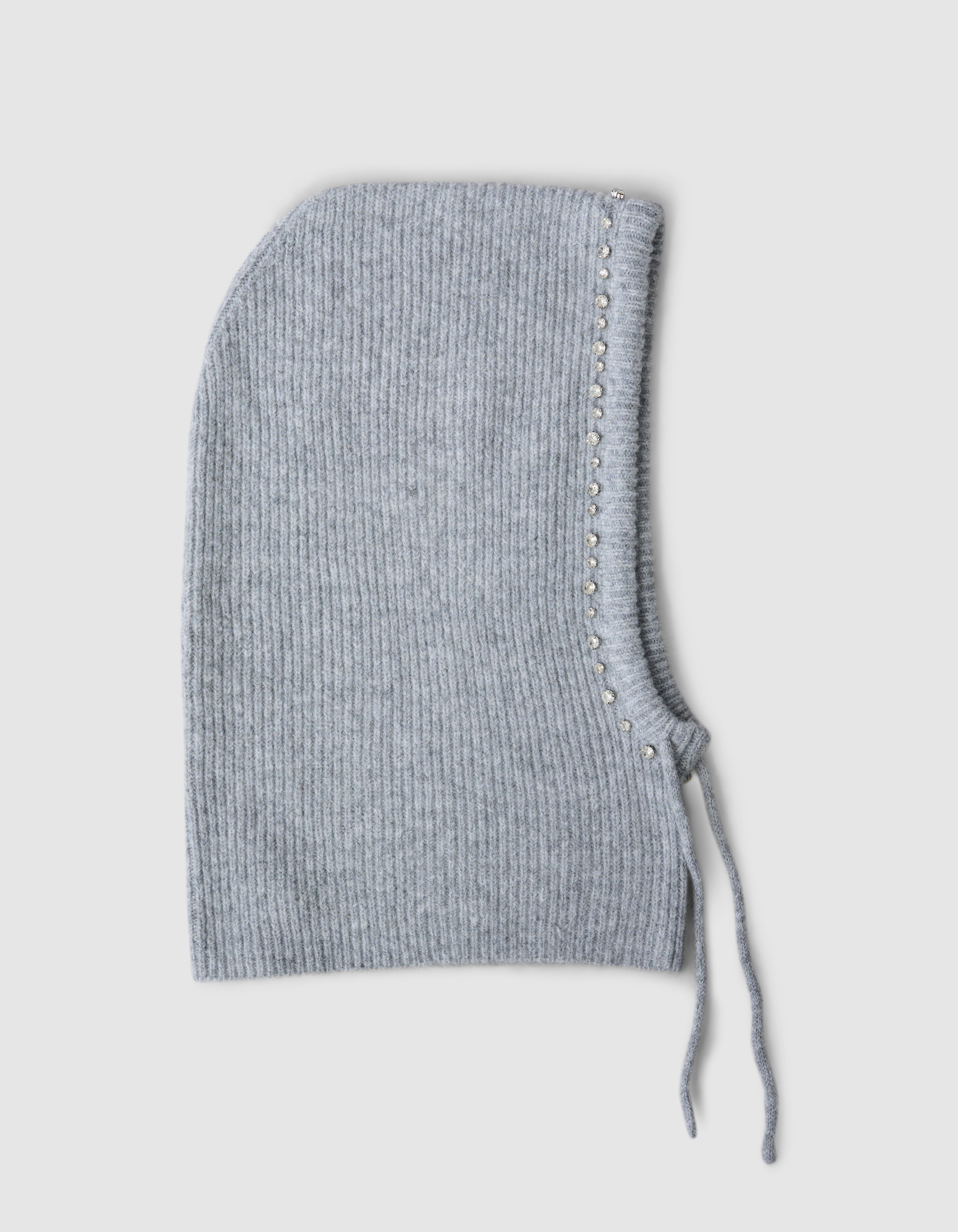 Balaclava-Mütze mit Strasssteinen, Hellgrau SHOEBY ACCESSOIRES