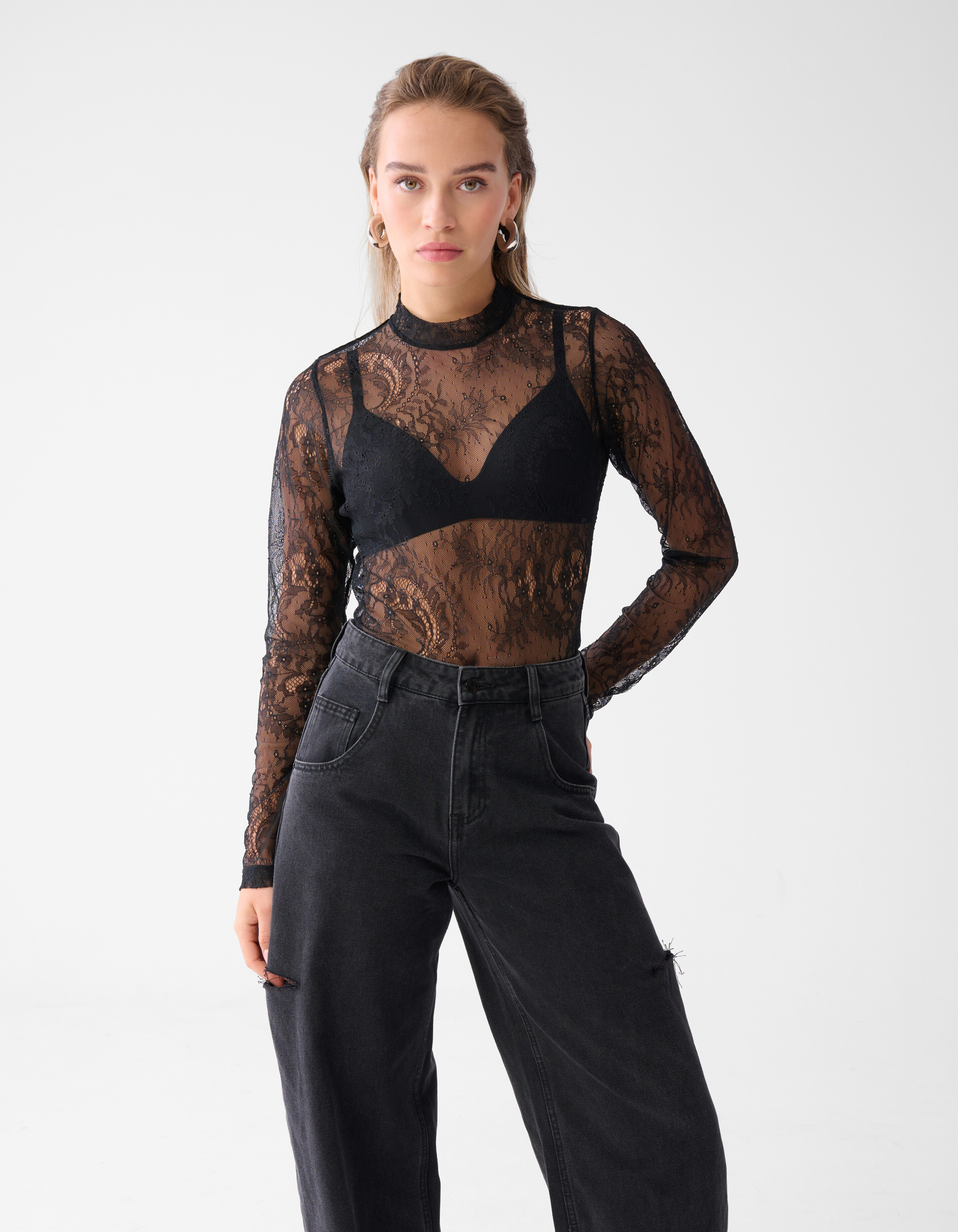 Spitzentop Schwarz von Monica SHOEBY WOMEN