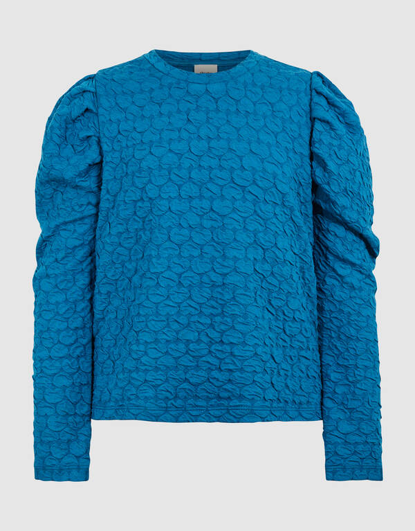 Herz-Puff-Top Blau SHOEBY GIRLS