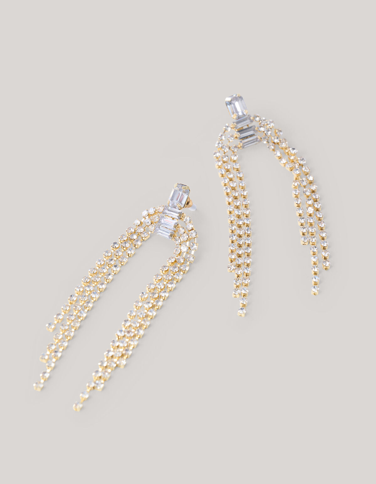 Strass-Ohrringe Gold SHOEBY ACCESSOIRES