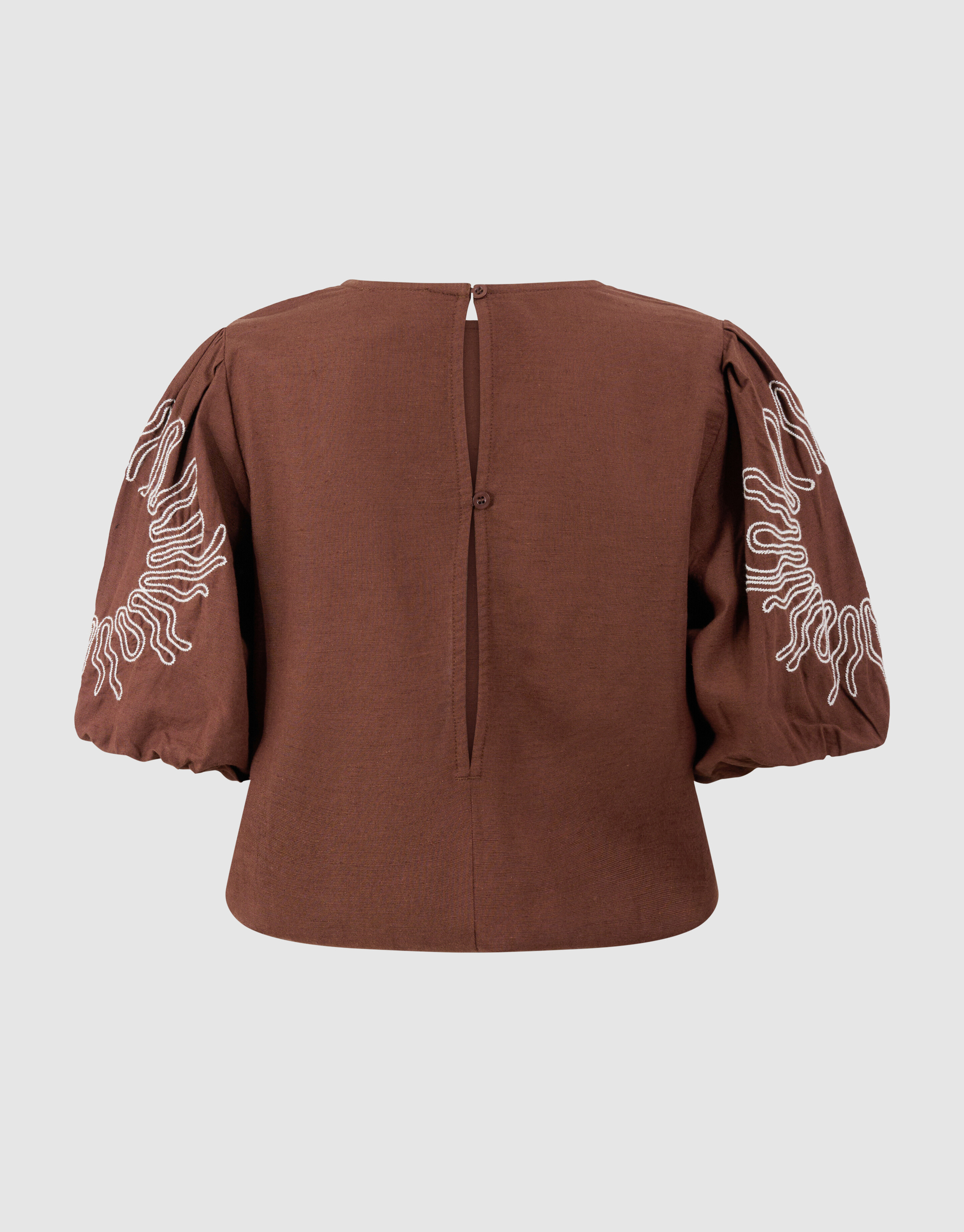 Stickerei Crop-Top Braun SHOEBY WOMEN