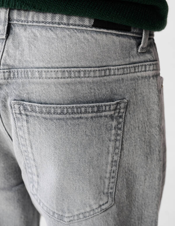 Baggy Fit Jeans Hellgrau SHOEBY BOYS