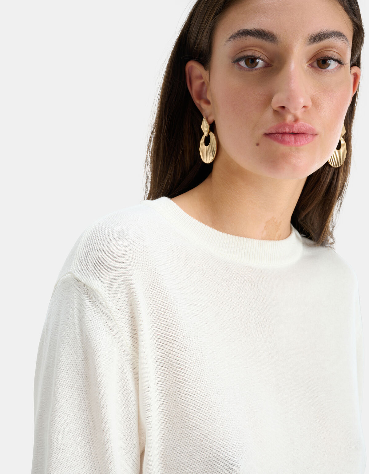 Strick-T-Shirt Offwhite EKSEPT