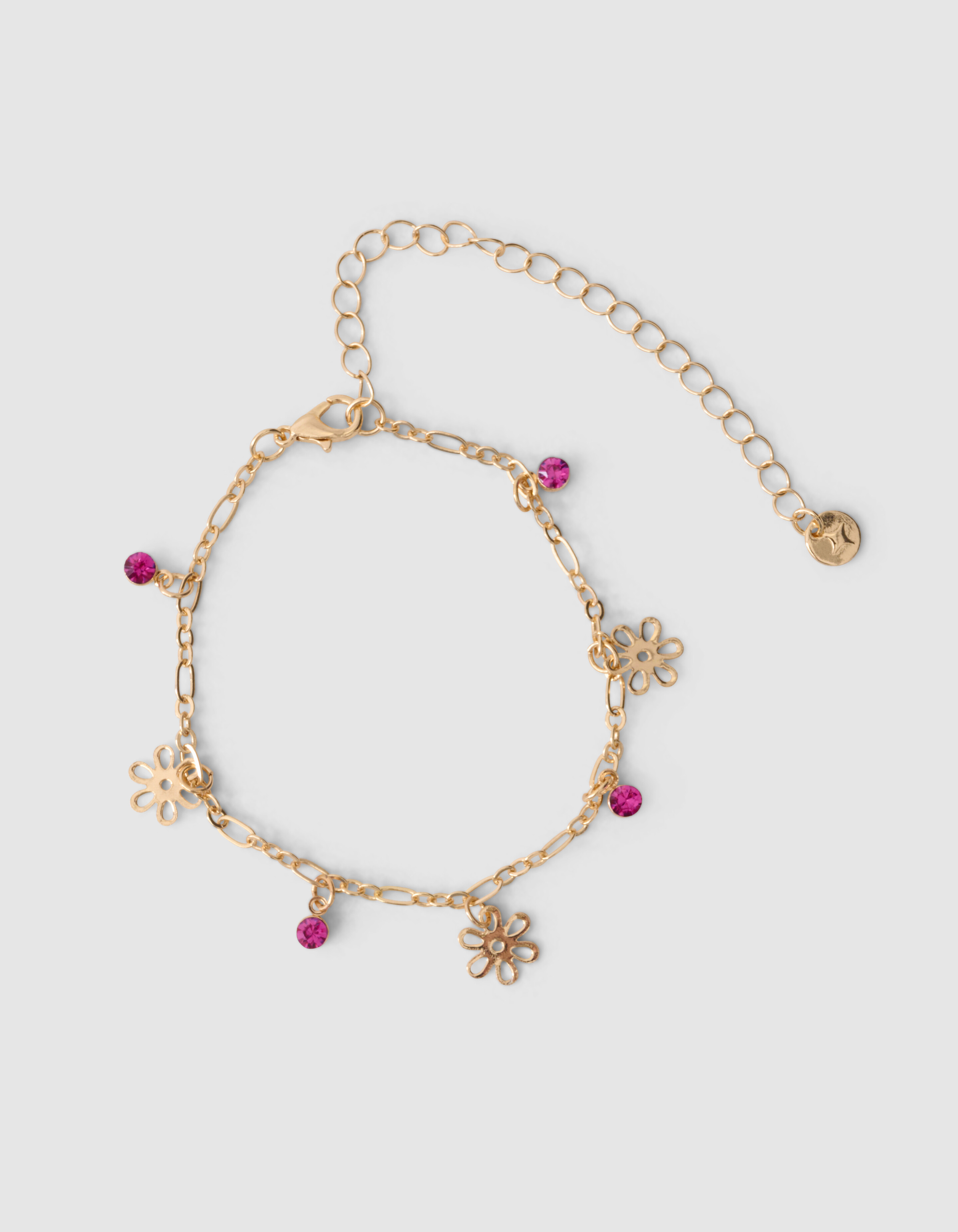 Blumen-Strass-Armband Gold SHOEBY ACCESSOIRES