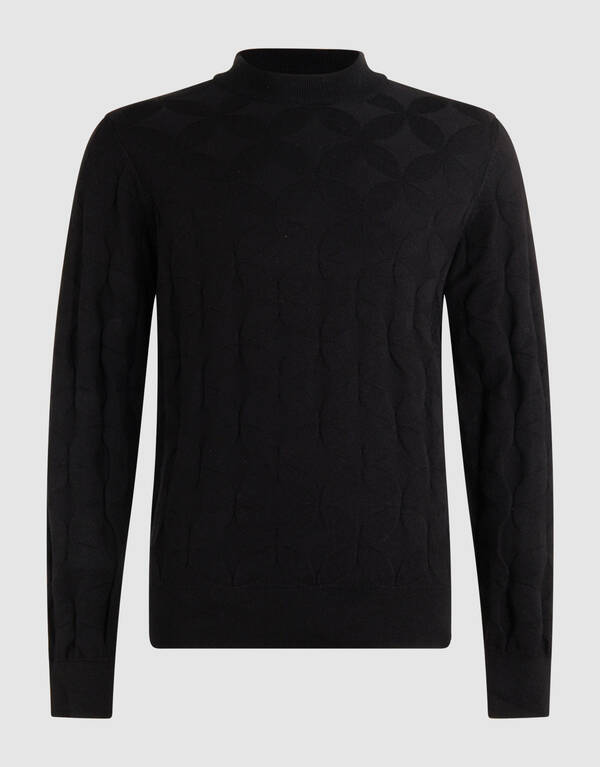 Schwarzer Glitzer-Strickpullover SHOEBY MEN