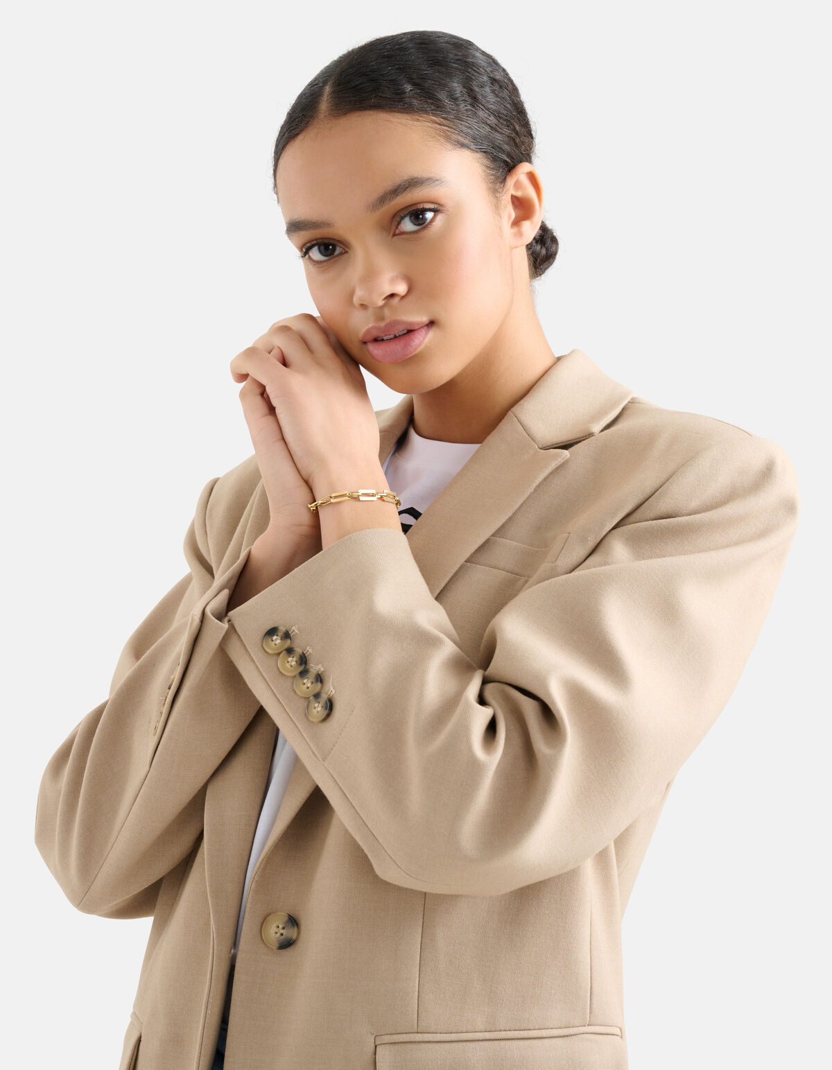 Chunky Square Armband Gold SHOEBY ACCESSOIRES