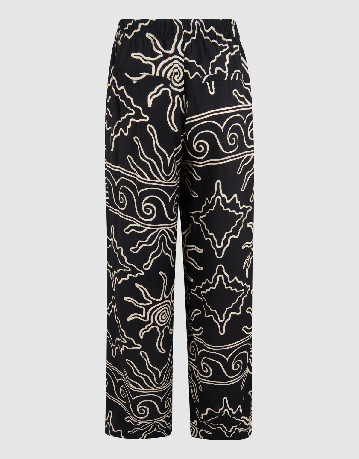 Bedruckte Hose mit weitem Bein Schwarz SHOEBY WOMEN