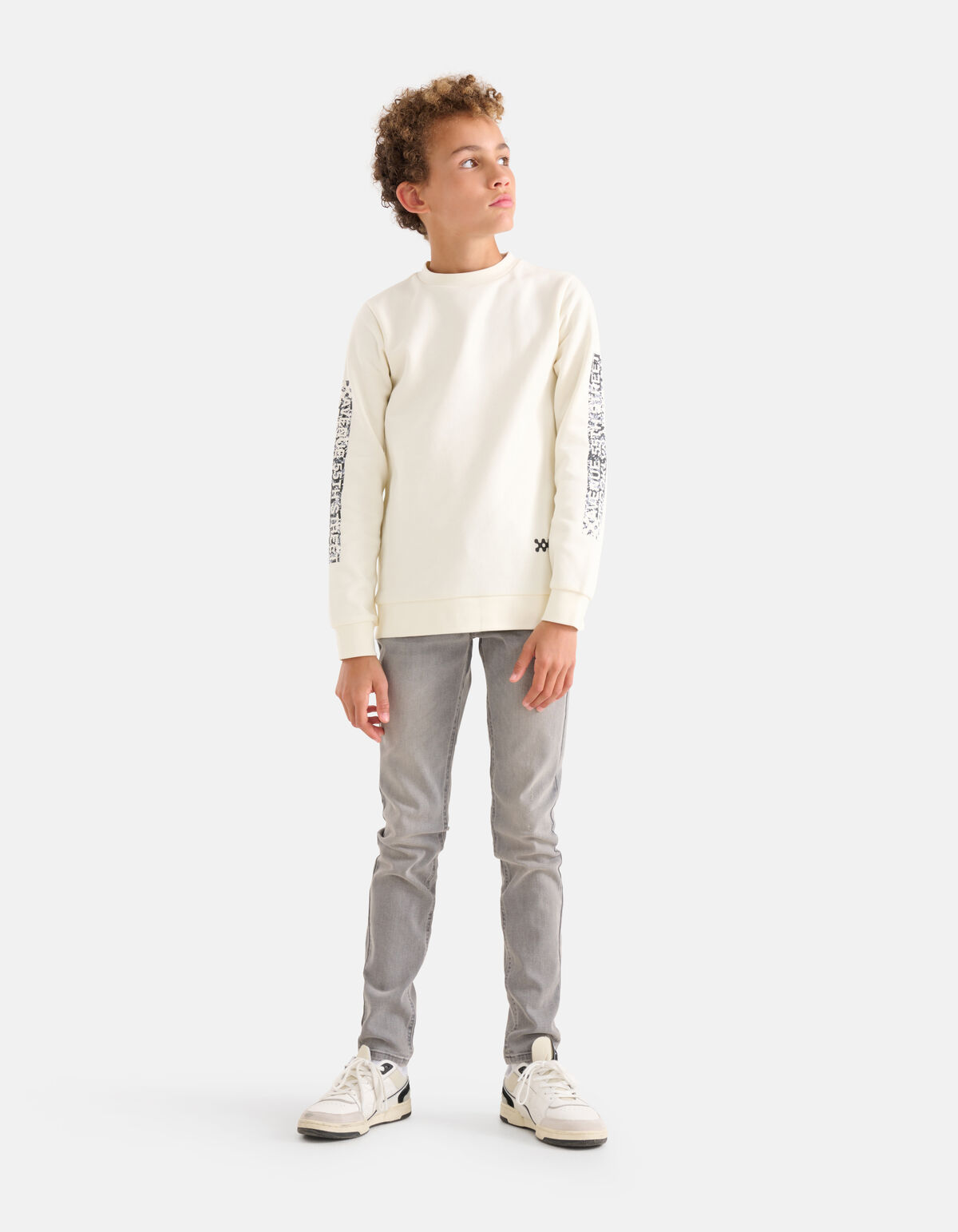 Printed Sweater Gebroken Wit SHOEBY BOYS