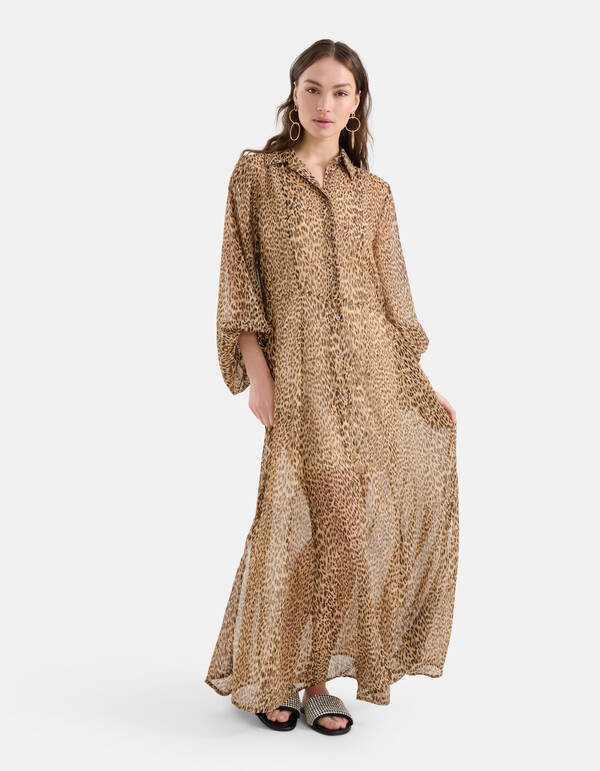 Geparden-Maxikleid Braun SHOEBY WOMEN