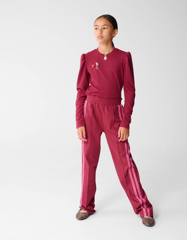 Sportliche Hose mit weitem Bein in Dunkelrosa SHOEBY GIRLS