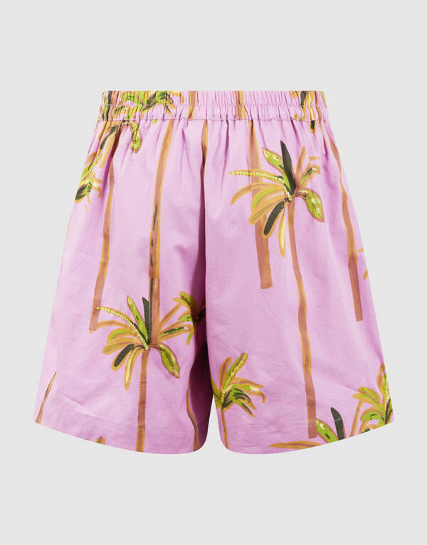 Palmen-Pailletten-Skort Helllila SHOEBY GIRLS