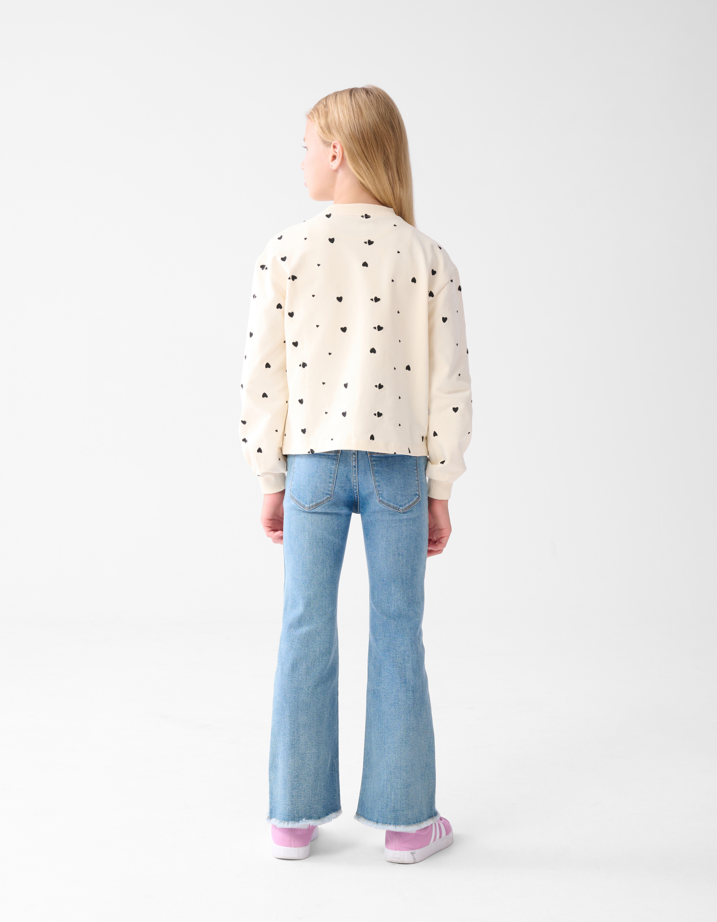 Longsleeve mit Herzmotiv Off White SHOEBY GIRLS