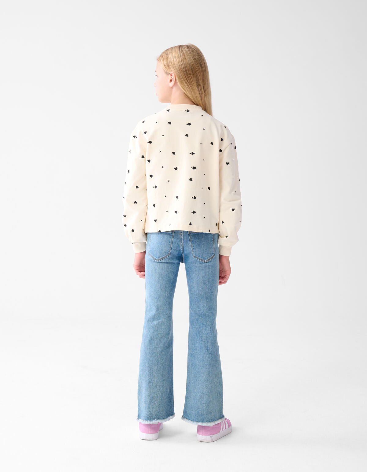 Longsleeve mit Herzmotiv Off White SHOEBY GIRLS