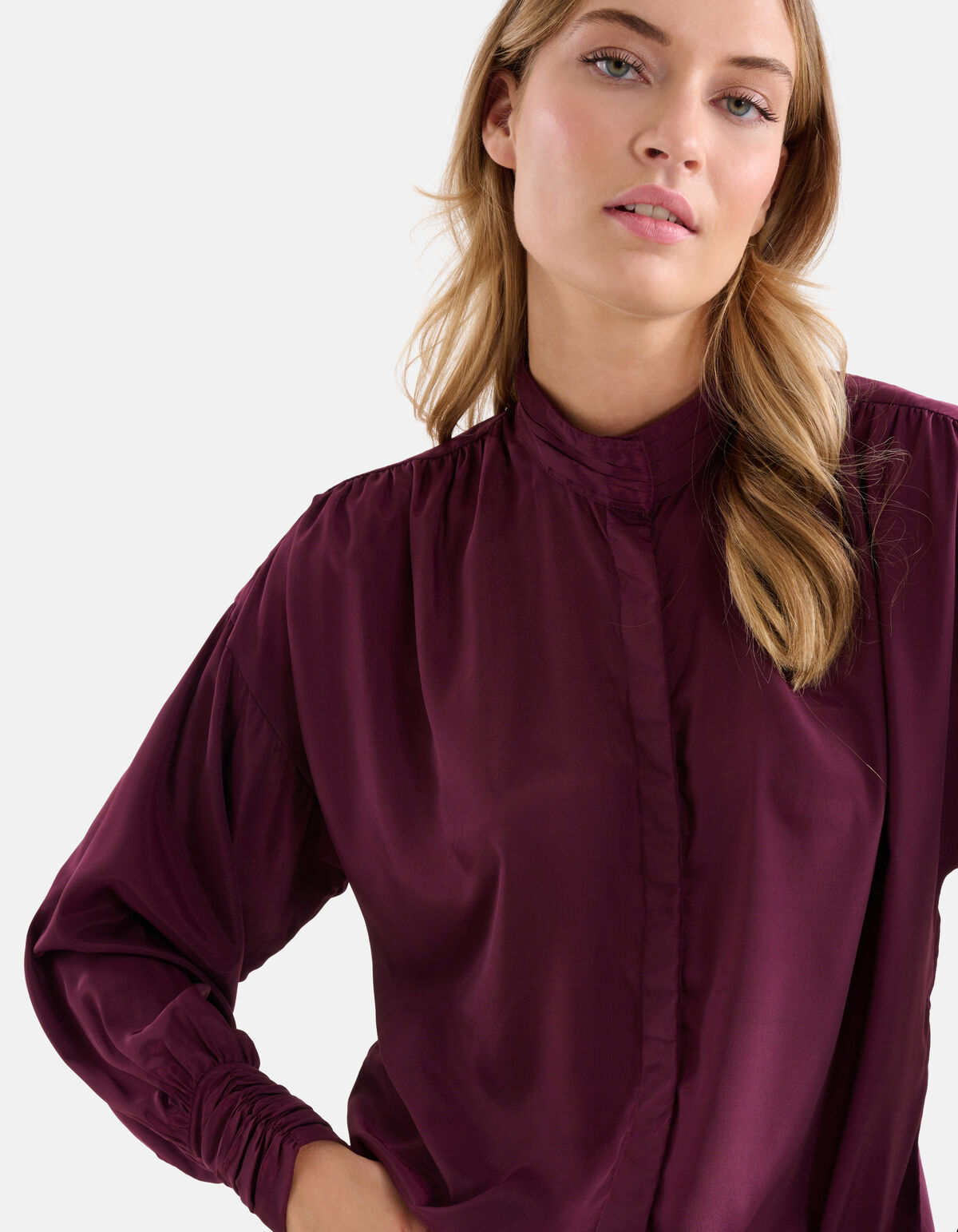 Satinbluse Bordeaux SHOEBY WOMEN