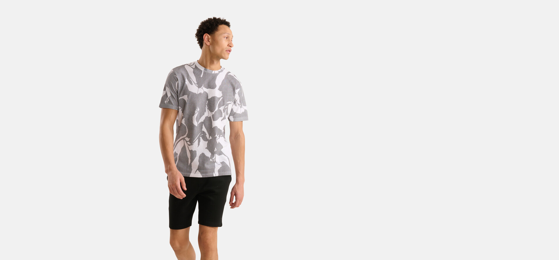 Wasserdruck-T-Shirt Grau SHOEBY MEN