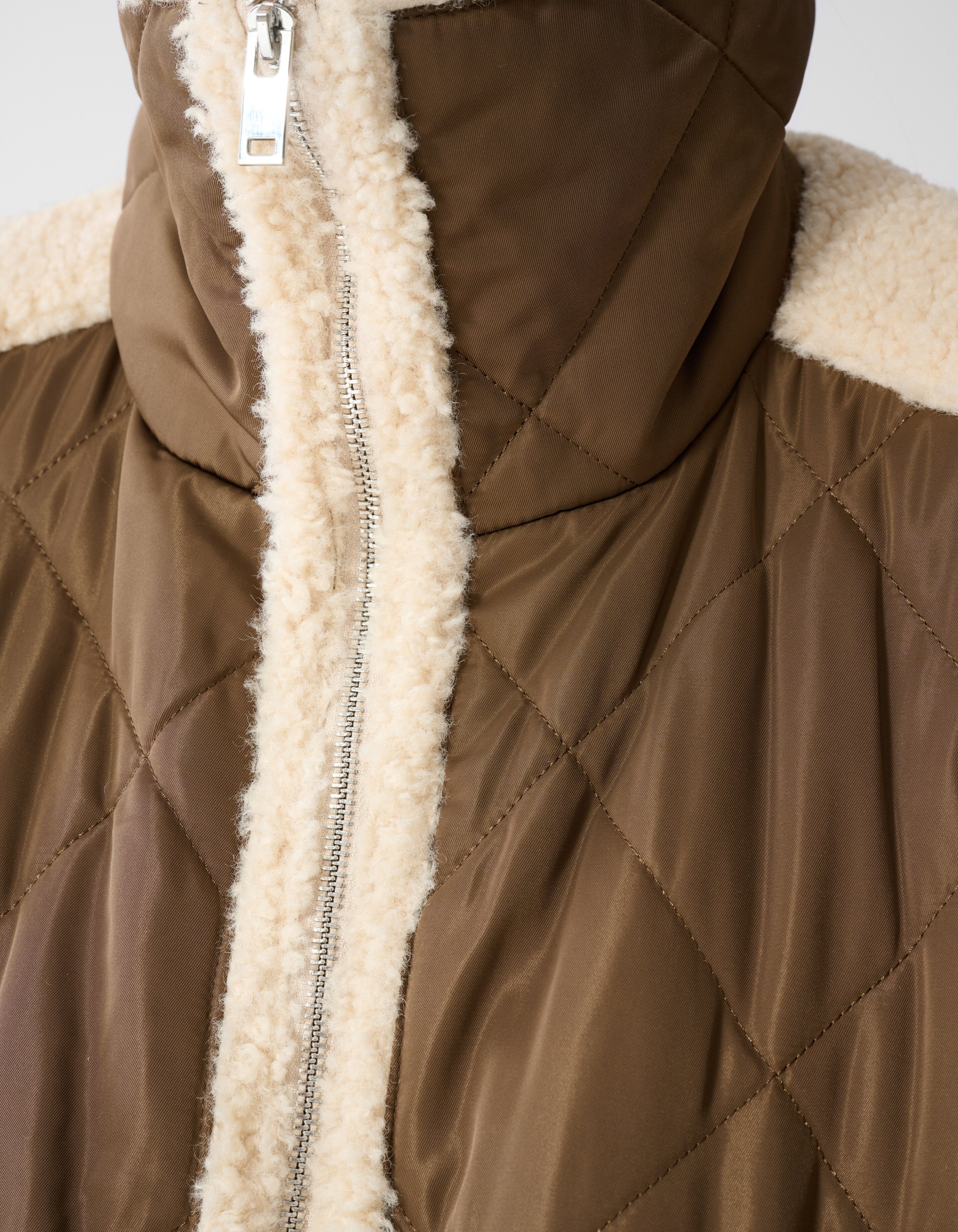 Weiche wattierte Jacke Braun/Beige SHOEBY WOMEN