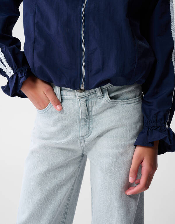 Weite Jeans in Hellgrau SHOEBY GIRLS