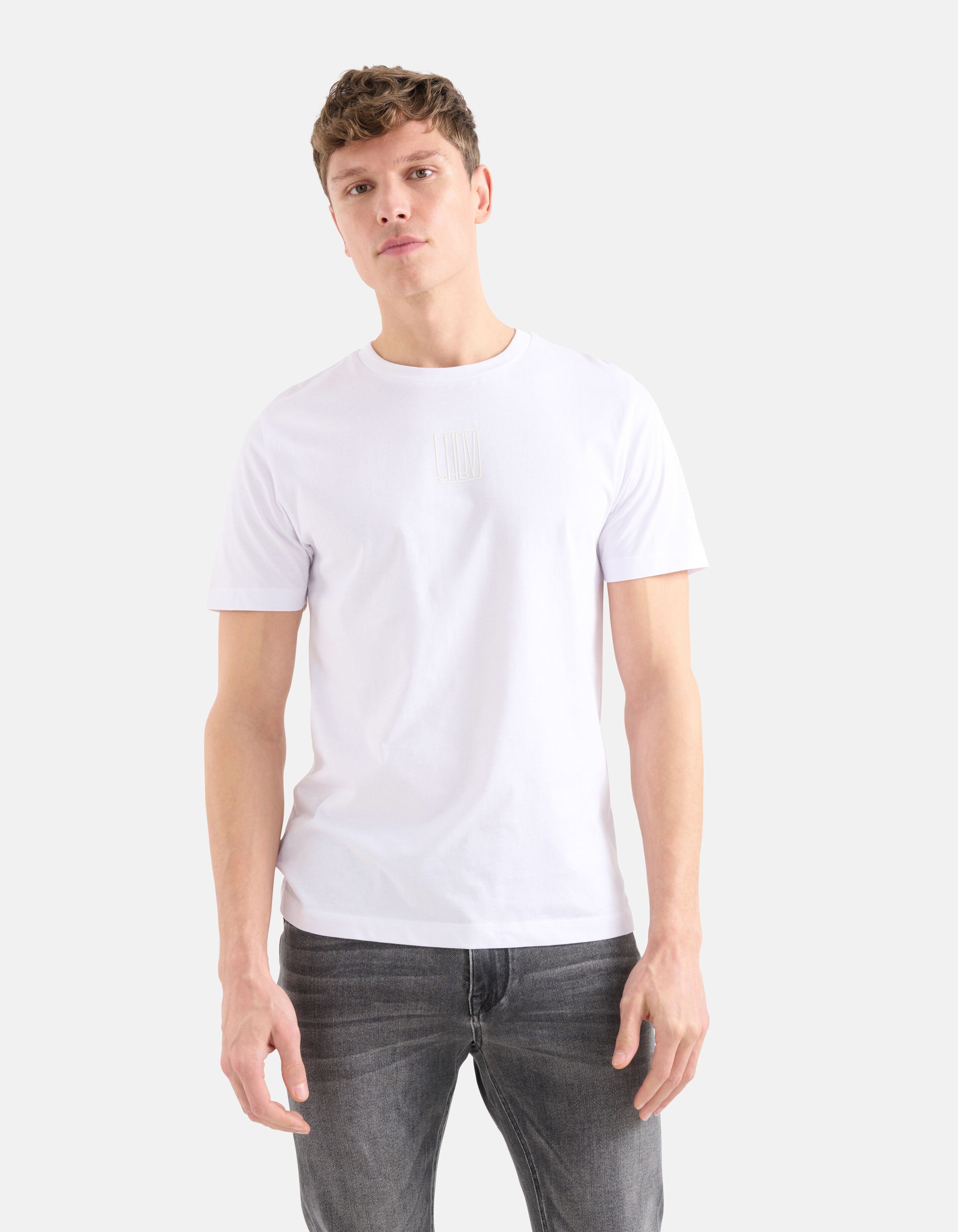 Text-T-Shirt Weiß SHOEBY MEN