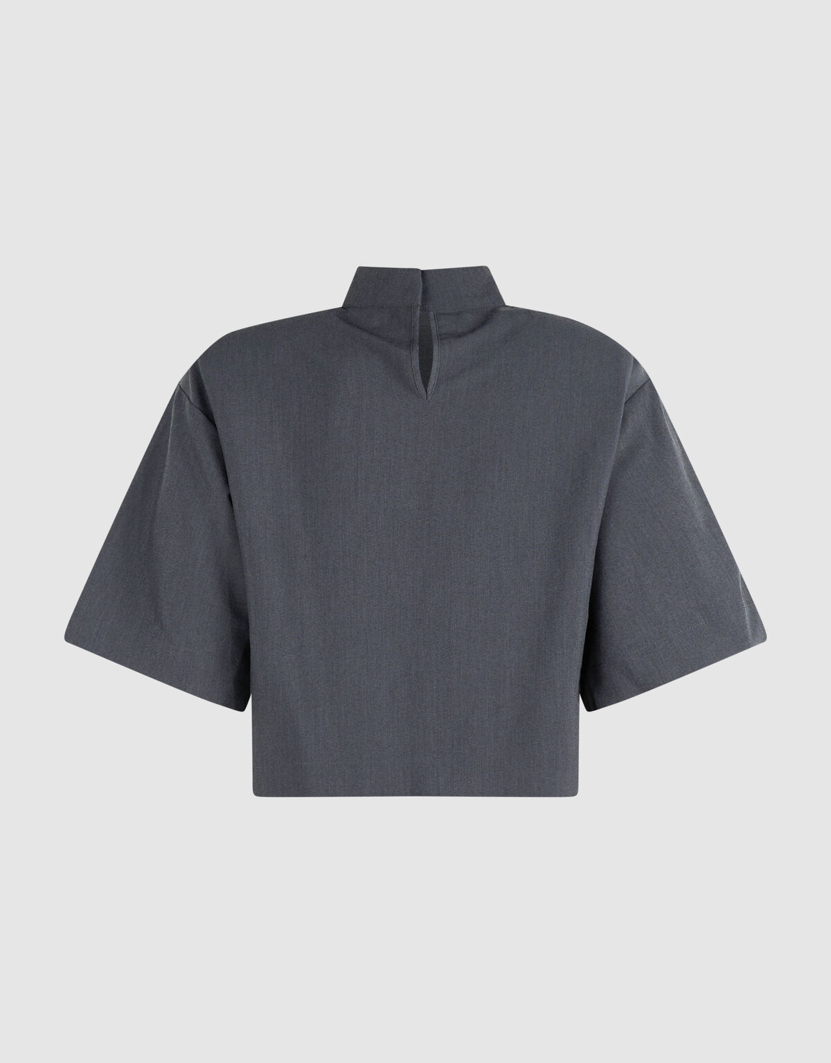 Gewebte Schulter Top Grau SHOEBY WOMEN