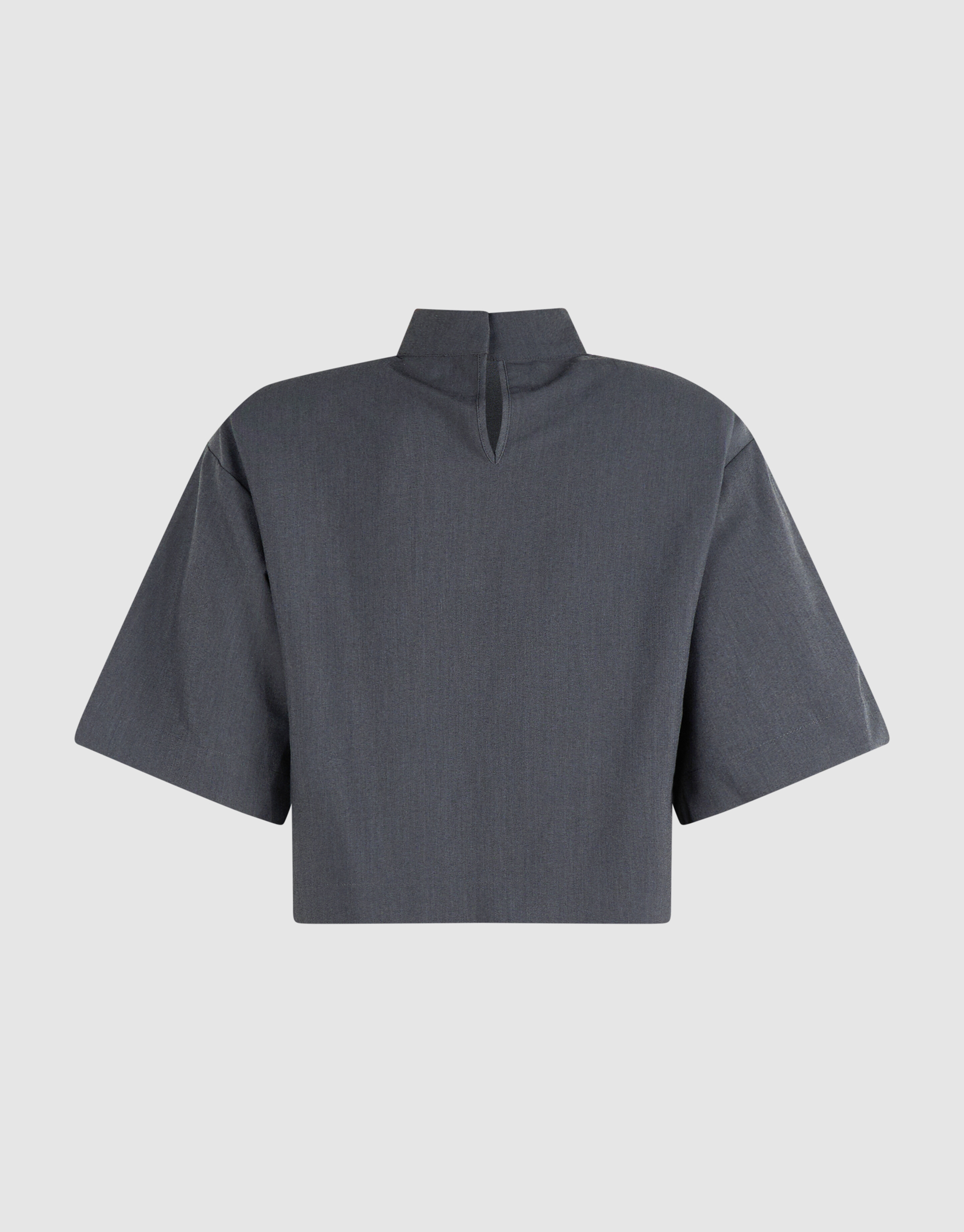 Gewebte Schulter Top Grau SHOEBY WOMEN