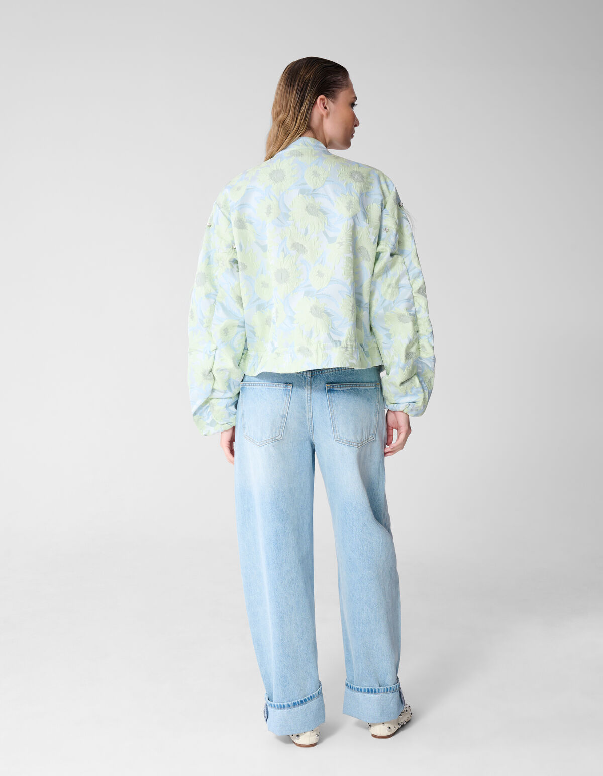 Oversized Strass Jacquard Jack Hellblau SHOEBY WOMEN