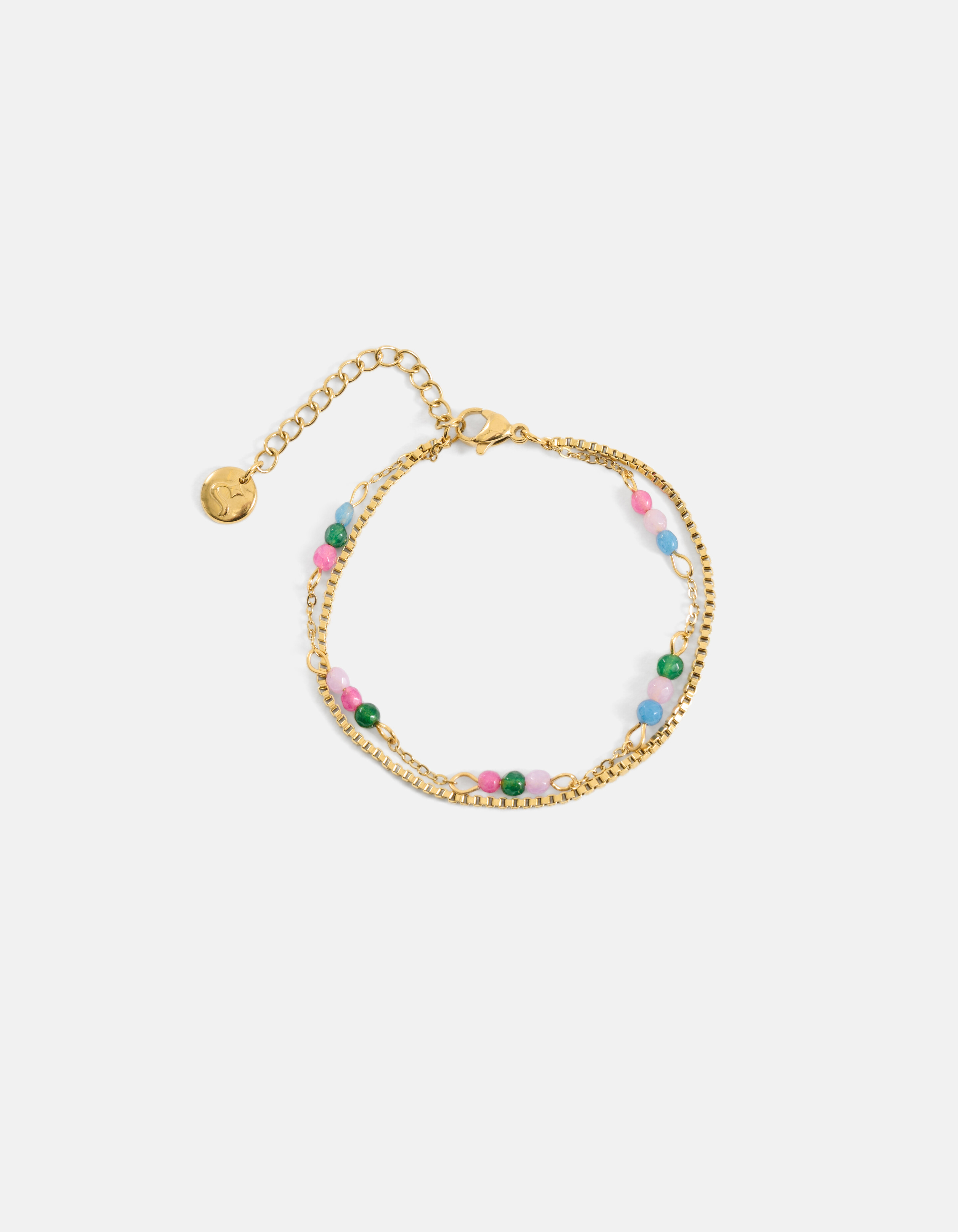 Doppelketten-Armband Gold SHOEBY ACCESSOIRES