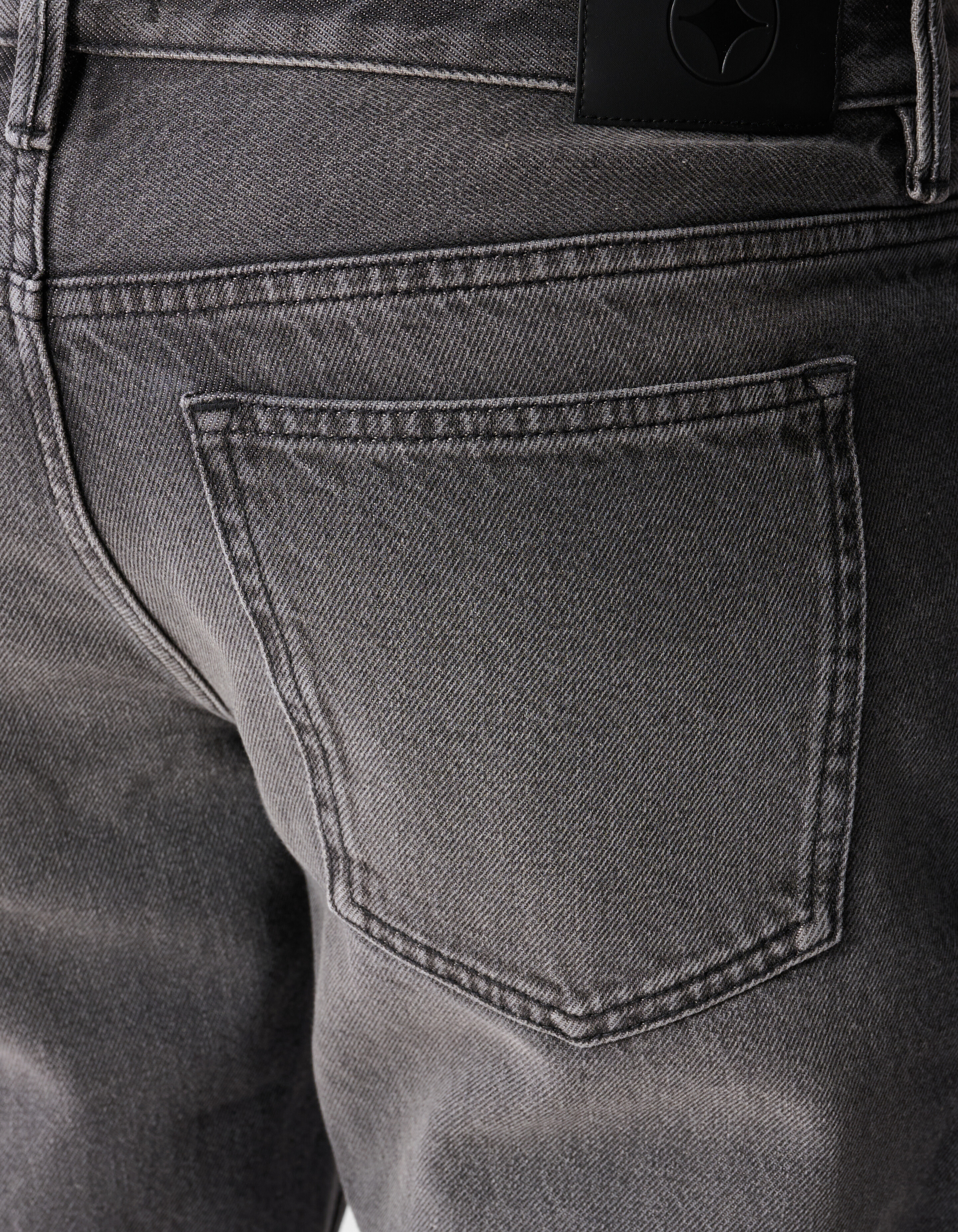 Moderne Straight Fit Jeans Waschung Schwarz L32 SHOEBY MEN