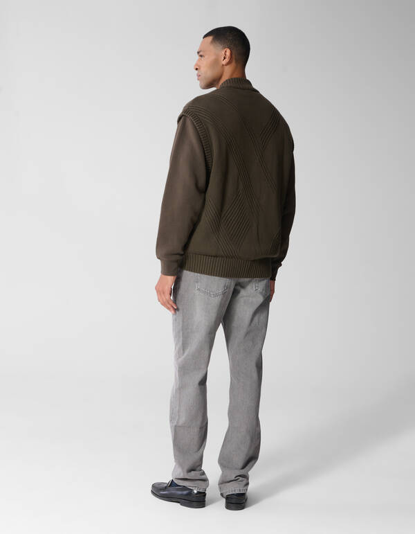 Gestrickter Bodywarmer dunkelbraun SHOEBY MEN