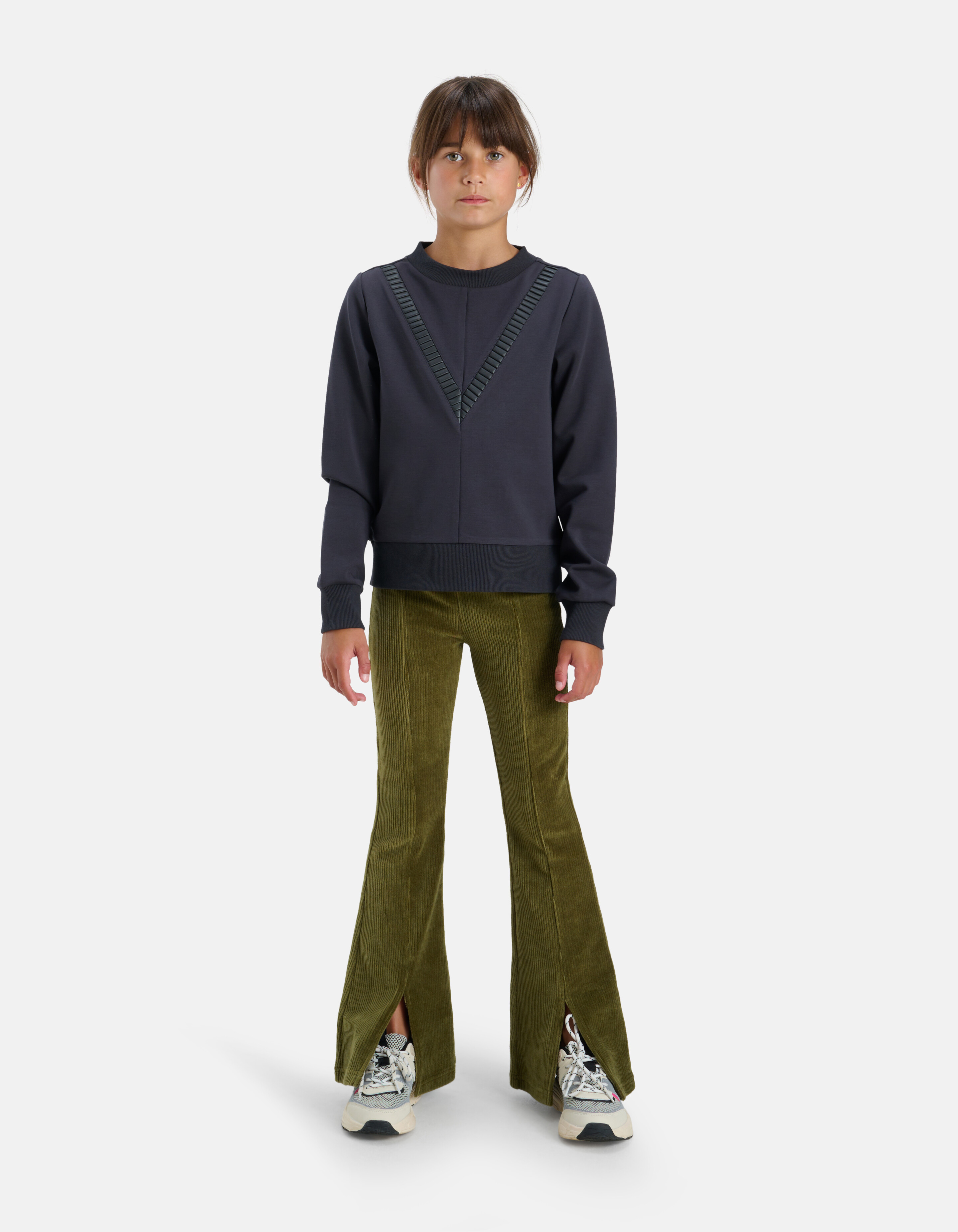 Detaillierter Pullover Grau SHOEBY GIRLS