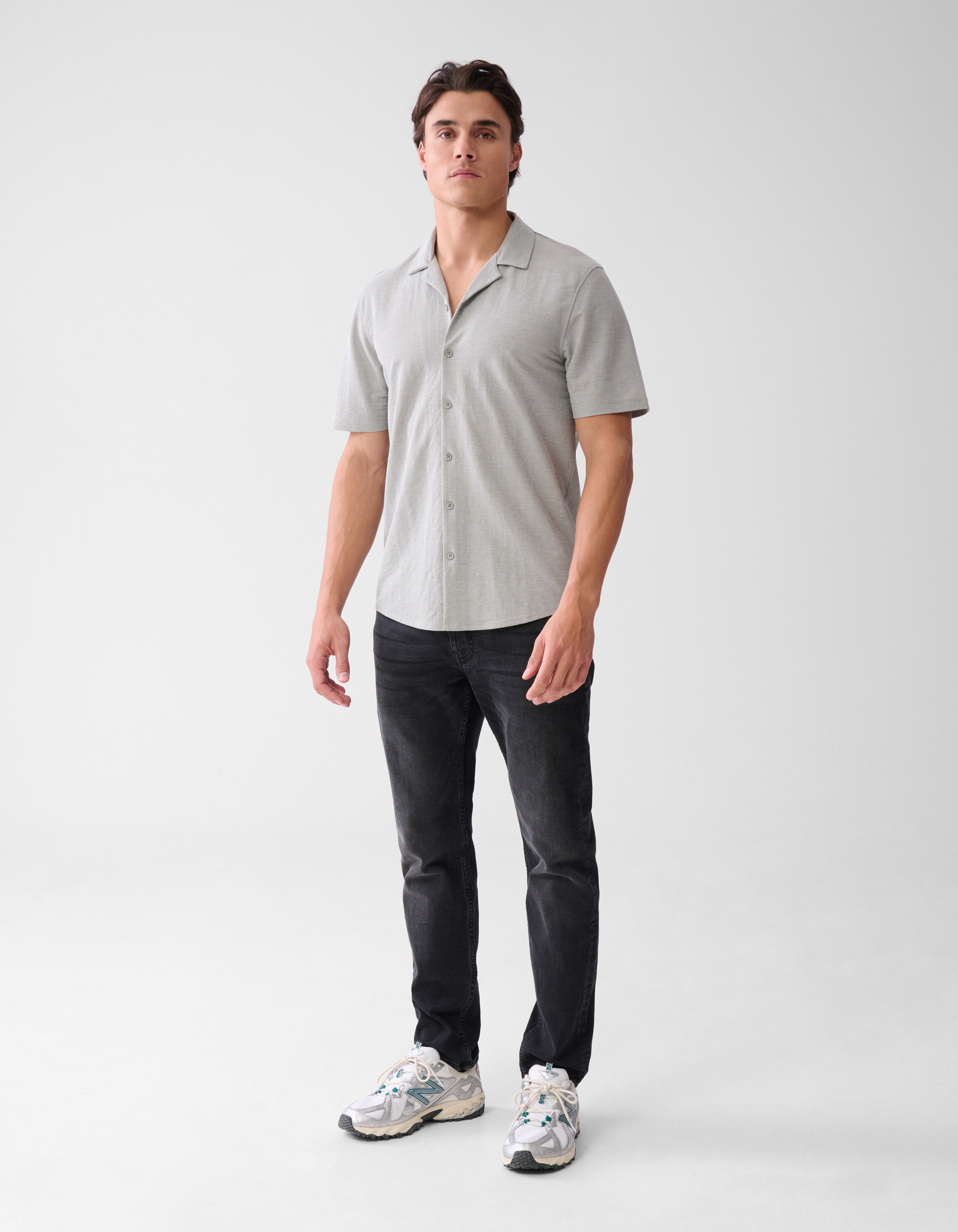 Piqué-Hemd Dunkelgrün SHOEBY MEN