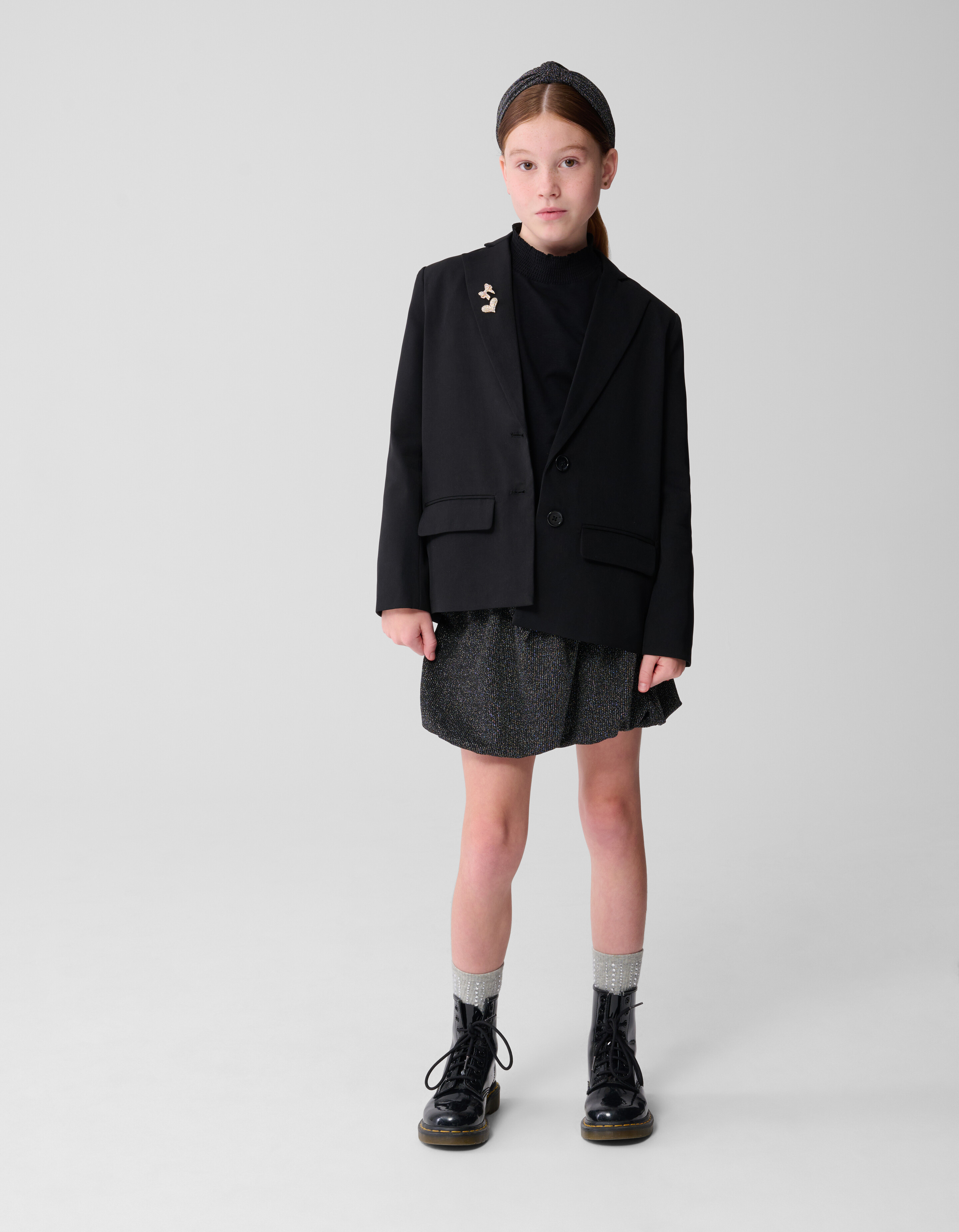 Minirock mit Glitzerschleife in Schwarz SHOEBY ACCESSOIRES