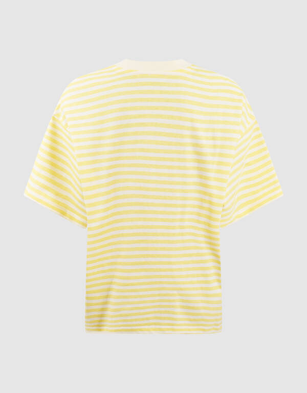 Gestreiftes Obst Kunst T-Shirt Gelb SHOEBY GIRLS