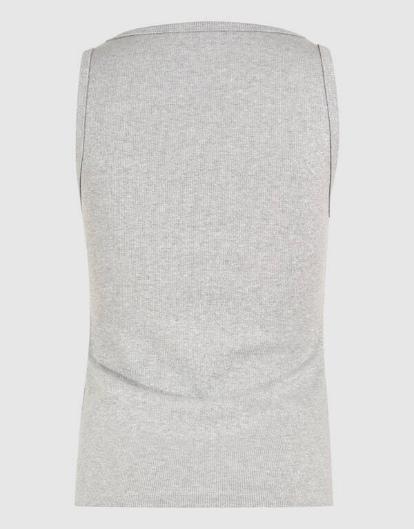 Lurex Shoeby Logo Tanktop Silber SHOEBY WOMEN