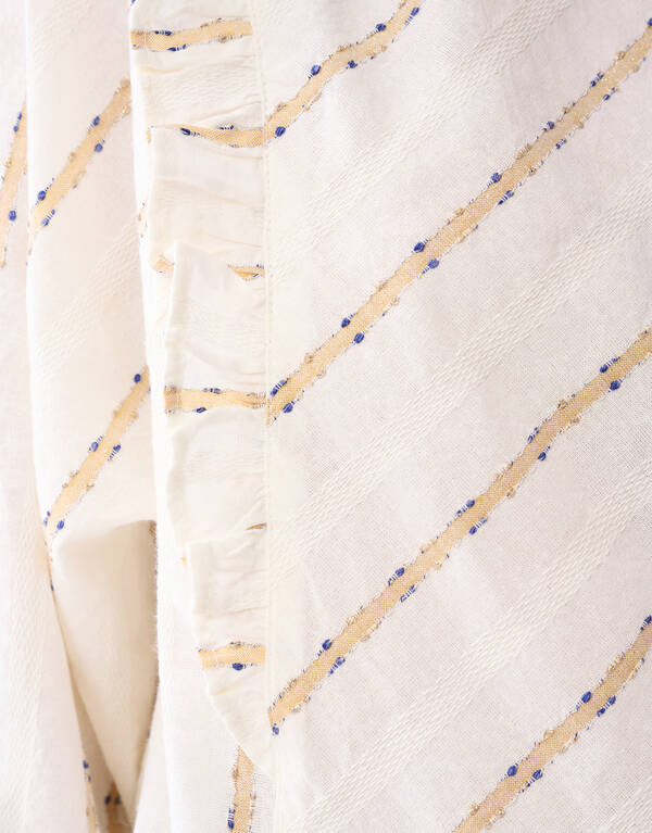 Jacquard-Bluse mit Rüschen Off White SHOEBY WOMEN