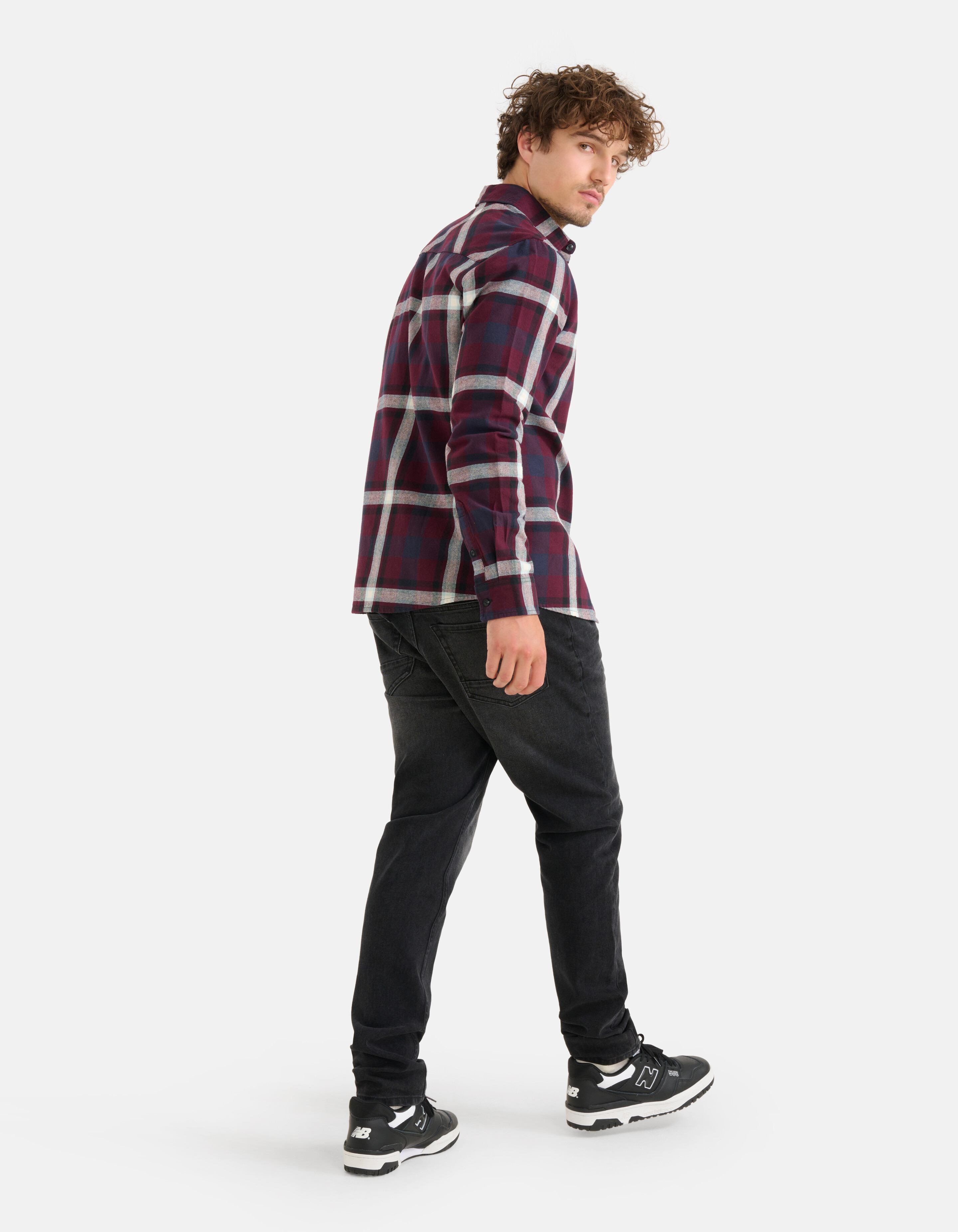 Kariertes Hemd Bordeaux SHOEBY MEN