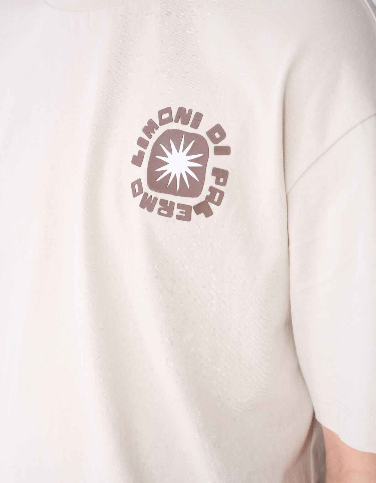 Zitronen-Kunst T-Shirt Beige SHOEBY BOYS